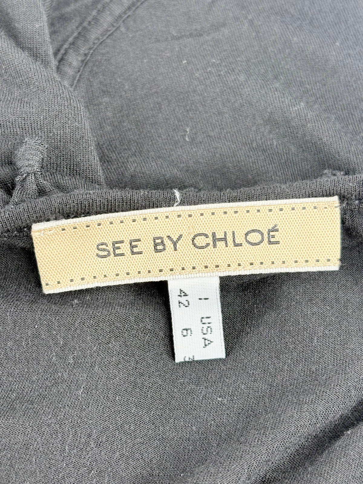See By Chloé Black Button-Detail Camisole - AU10