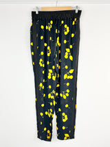 3:1 Philip Lim Black & Orange Cherry Patterned Sheer Slacks - AU8/10
