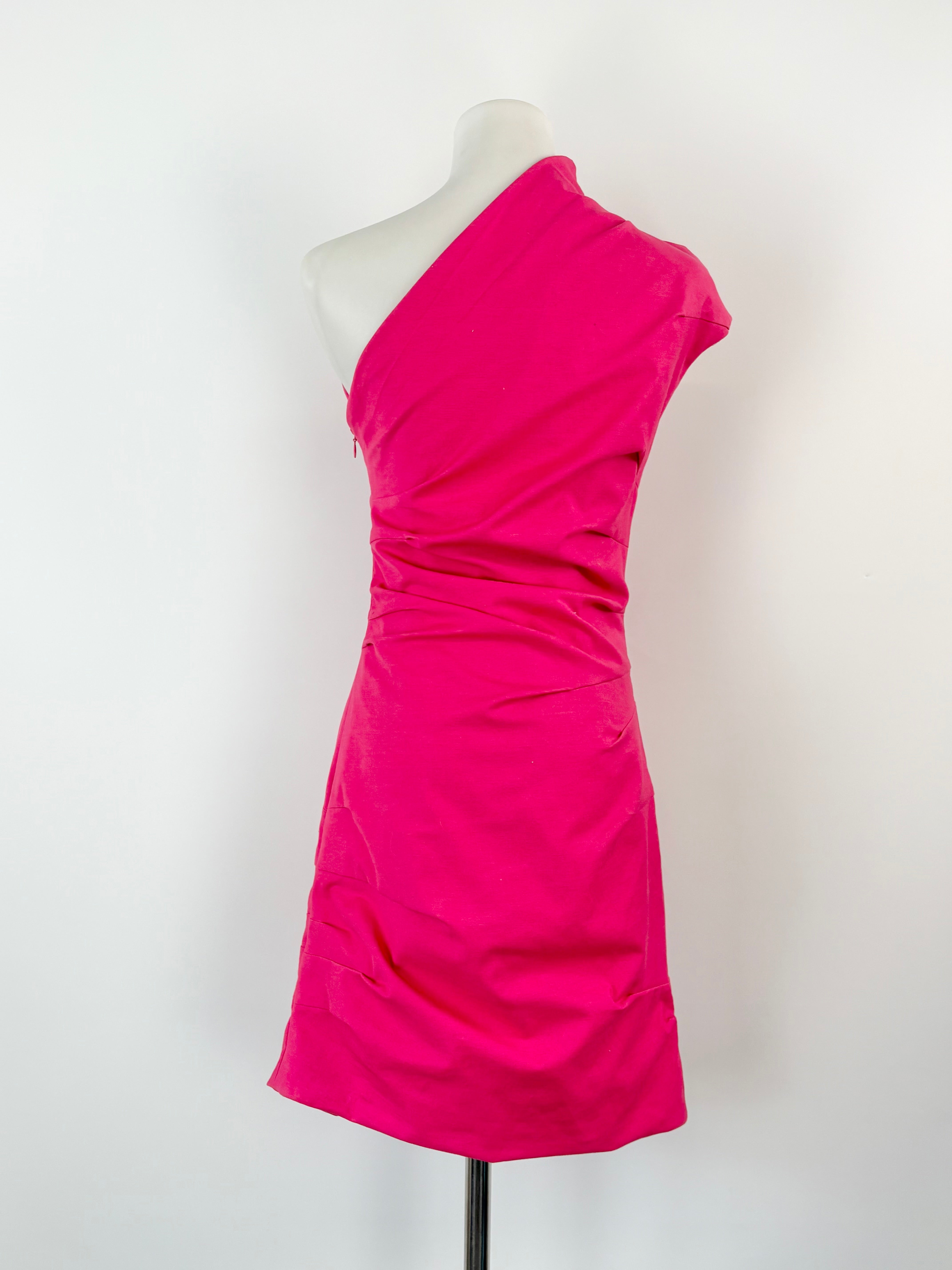 Camilla & Marc Hot Pink Off-Shoulder 'Low Rider' Dress - AU10