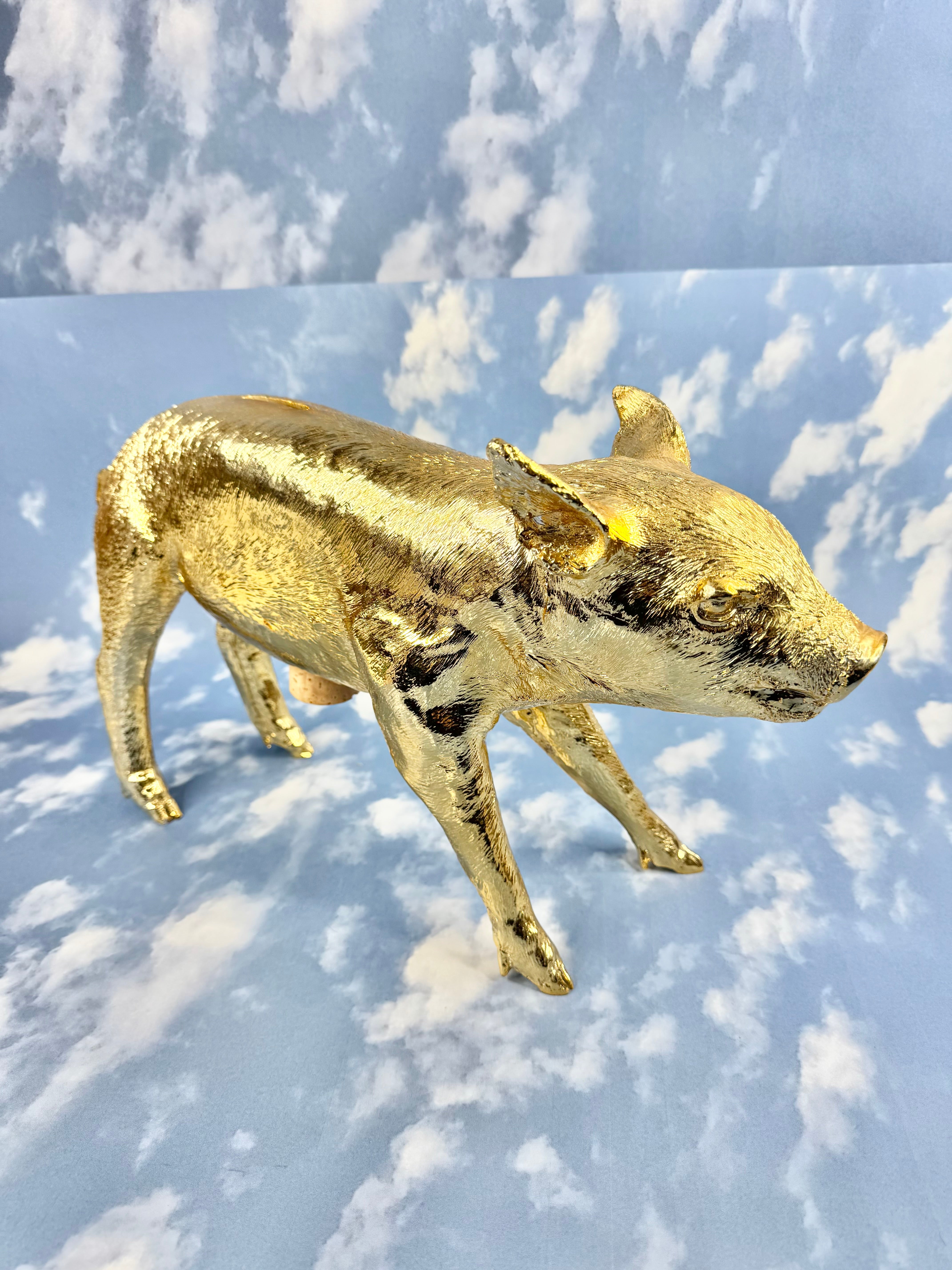 Harry Allen for Areaware Gold Chrome Piggy Bank