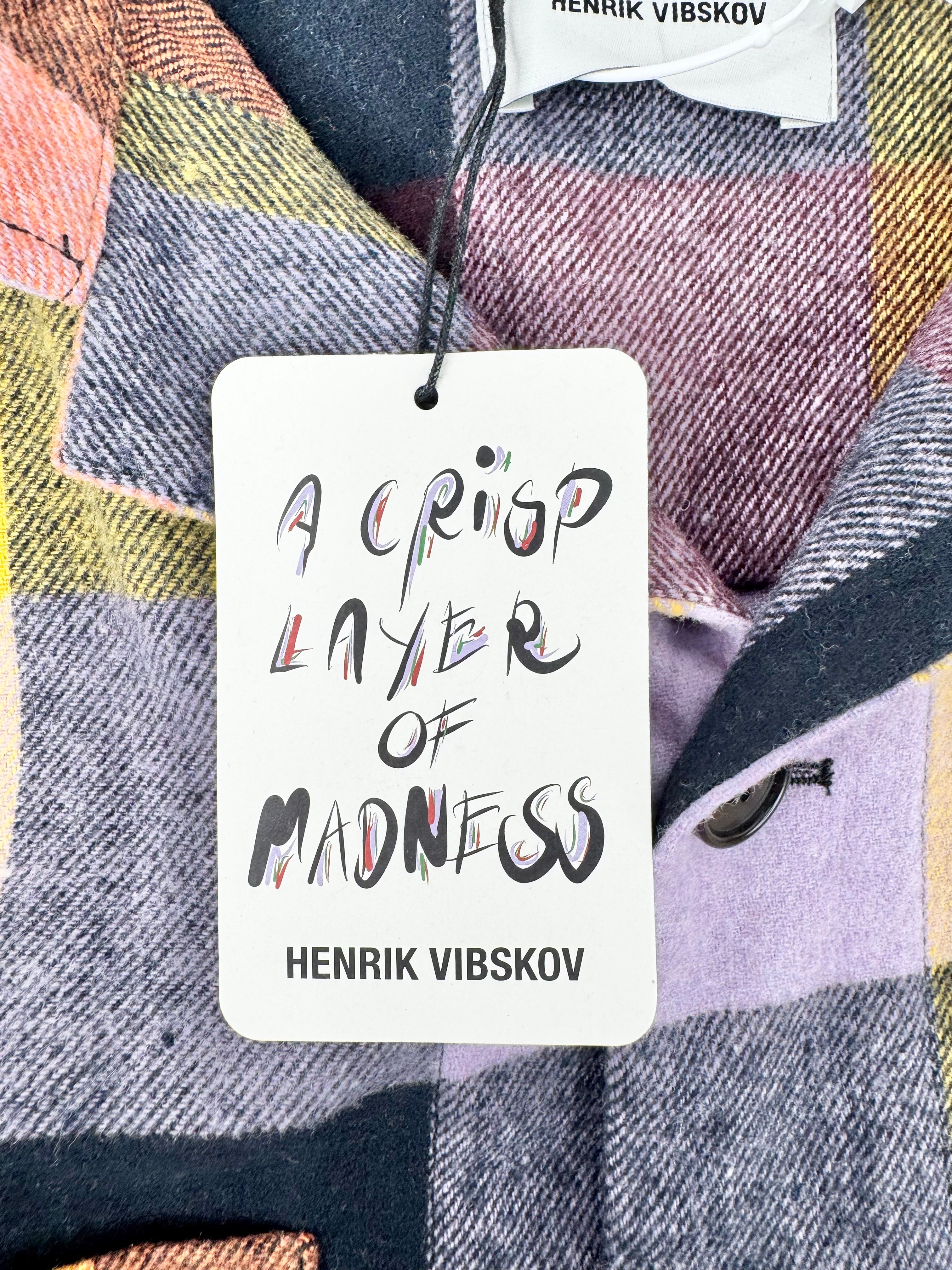 Henrik Vibskov 'Lamington Yellow Lavender Orange' Wool Coat - M