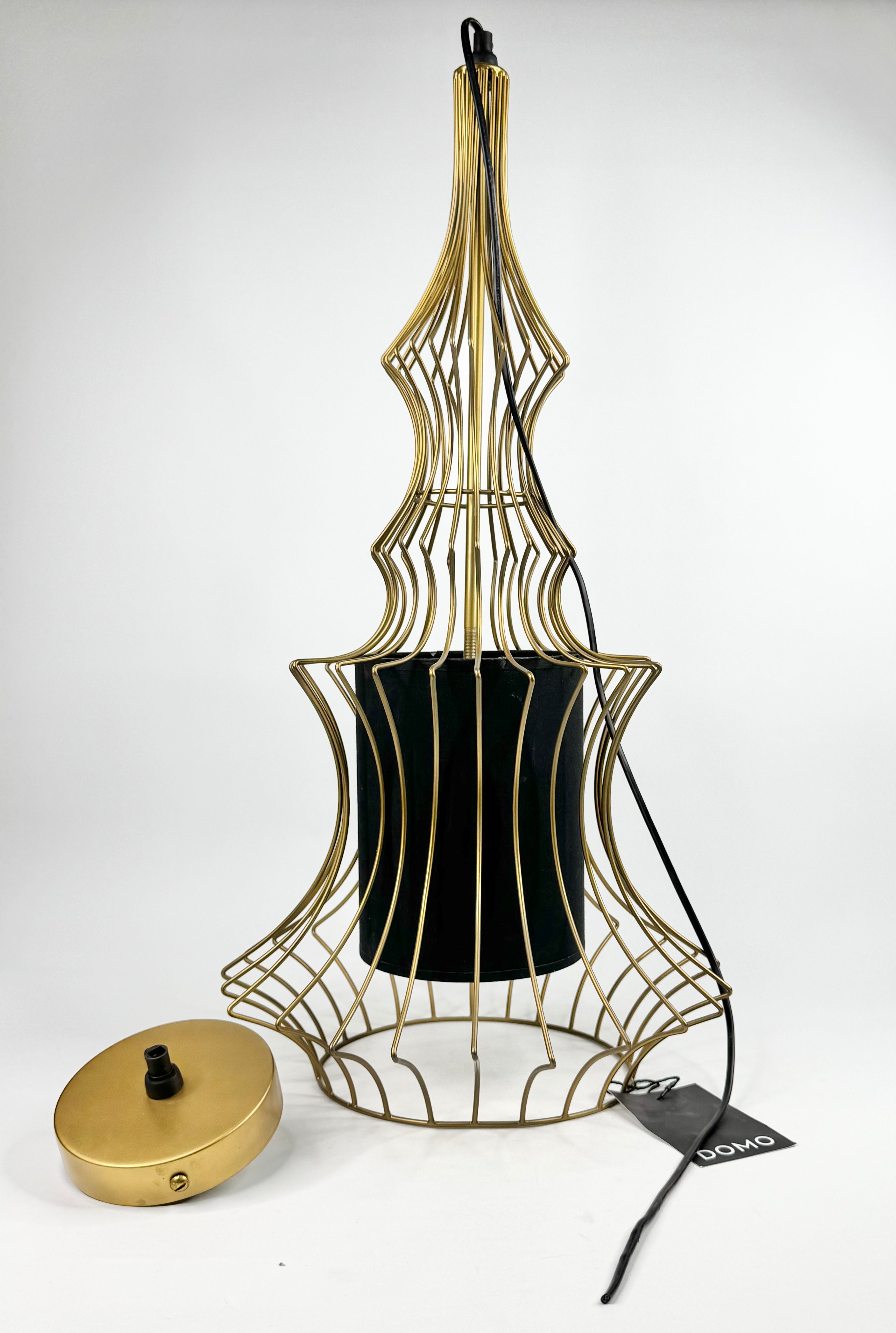 Domo Brass Cage Golden Ceiling Lamp