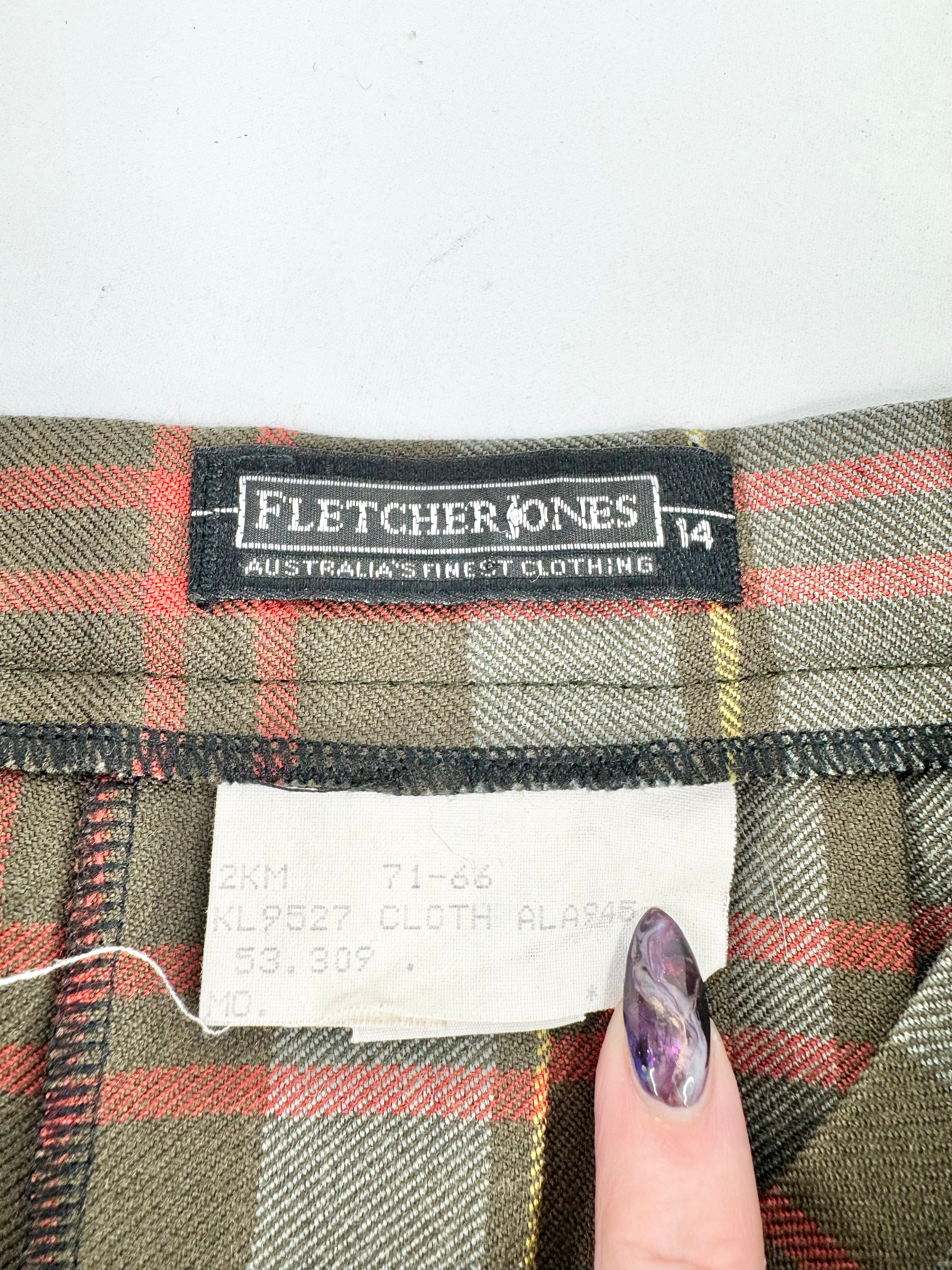 MFW Fletcher Jones Moss Green Kilt - AU12/14