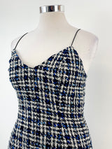 Mossman Blue & White Knit 'Timeless' Mini Dress - AU14