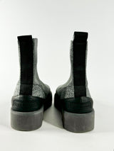 Issey Miyake X UN Grey Bounce Flyknit Ankle Boots - EU35