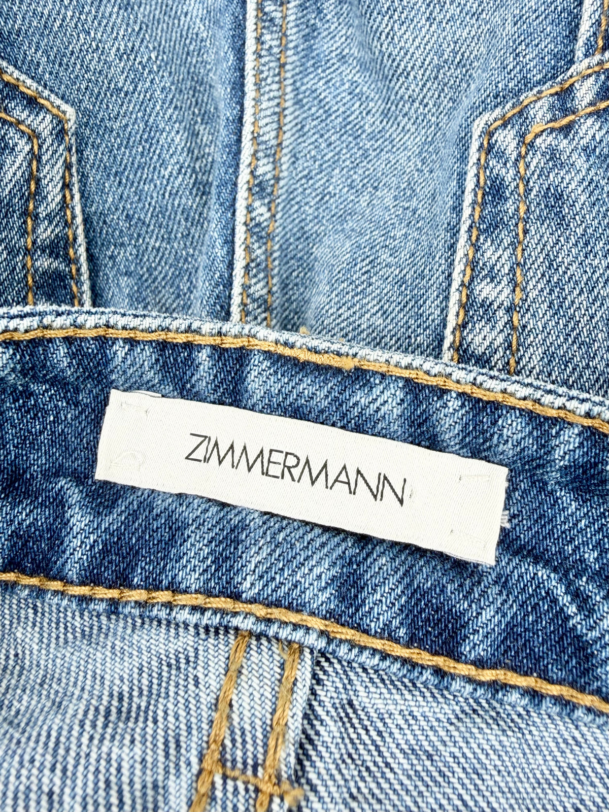 Zimmermann Blue Striped Denim Flared Jeans - AU8/10