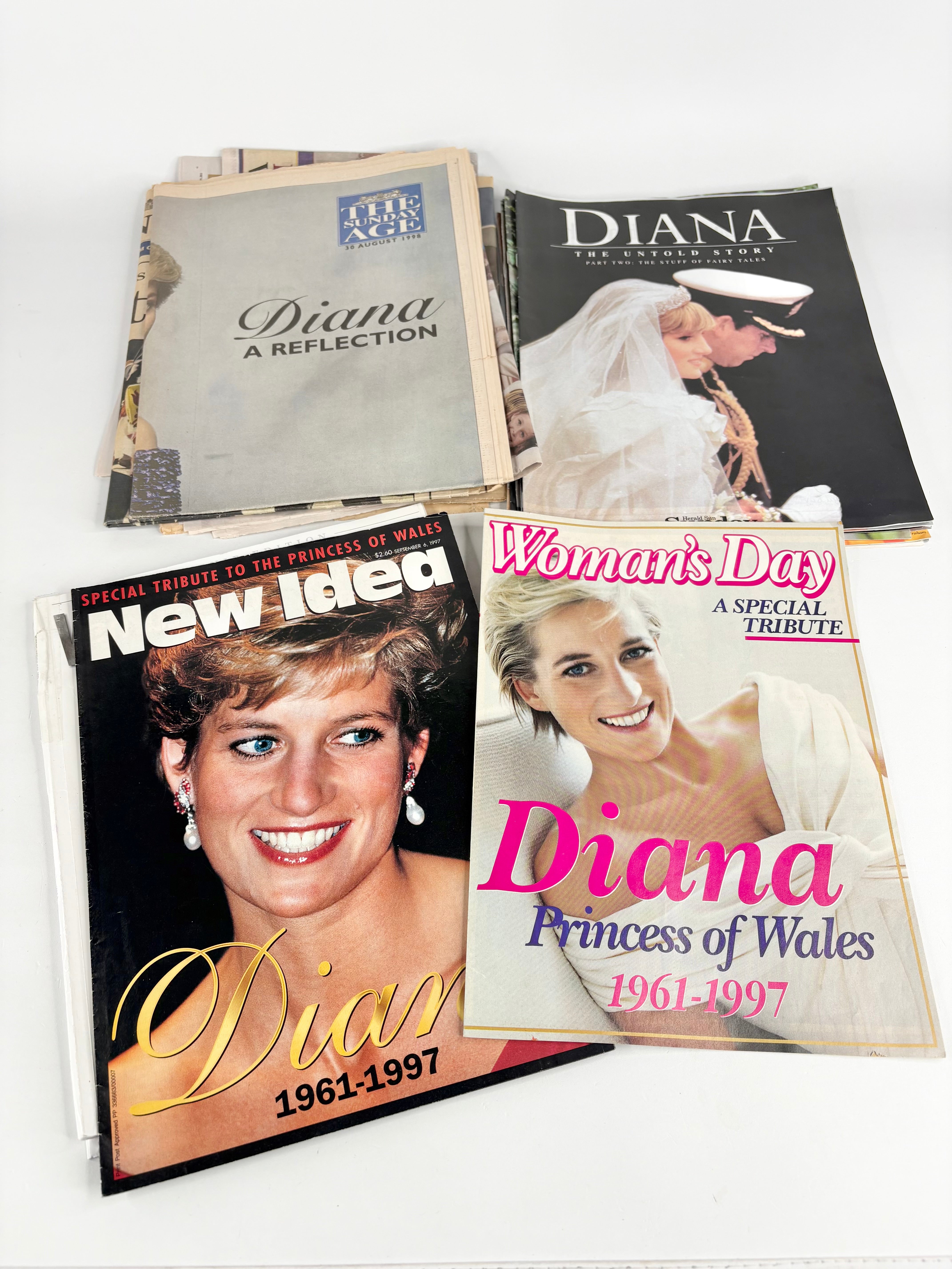 Assorted Princess Diana & Royal Family Newspapers & Magazines