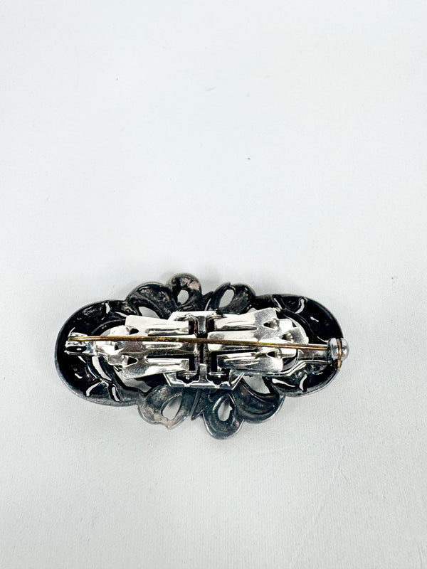 Antique Silver Marcasite Brooch