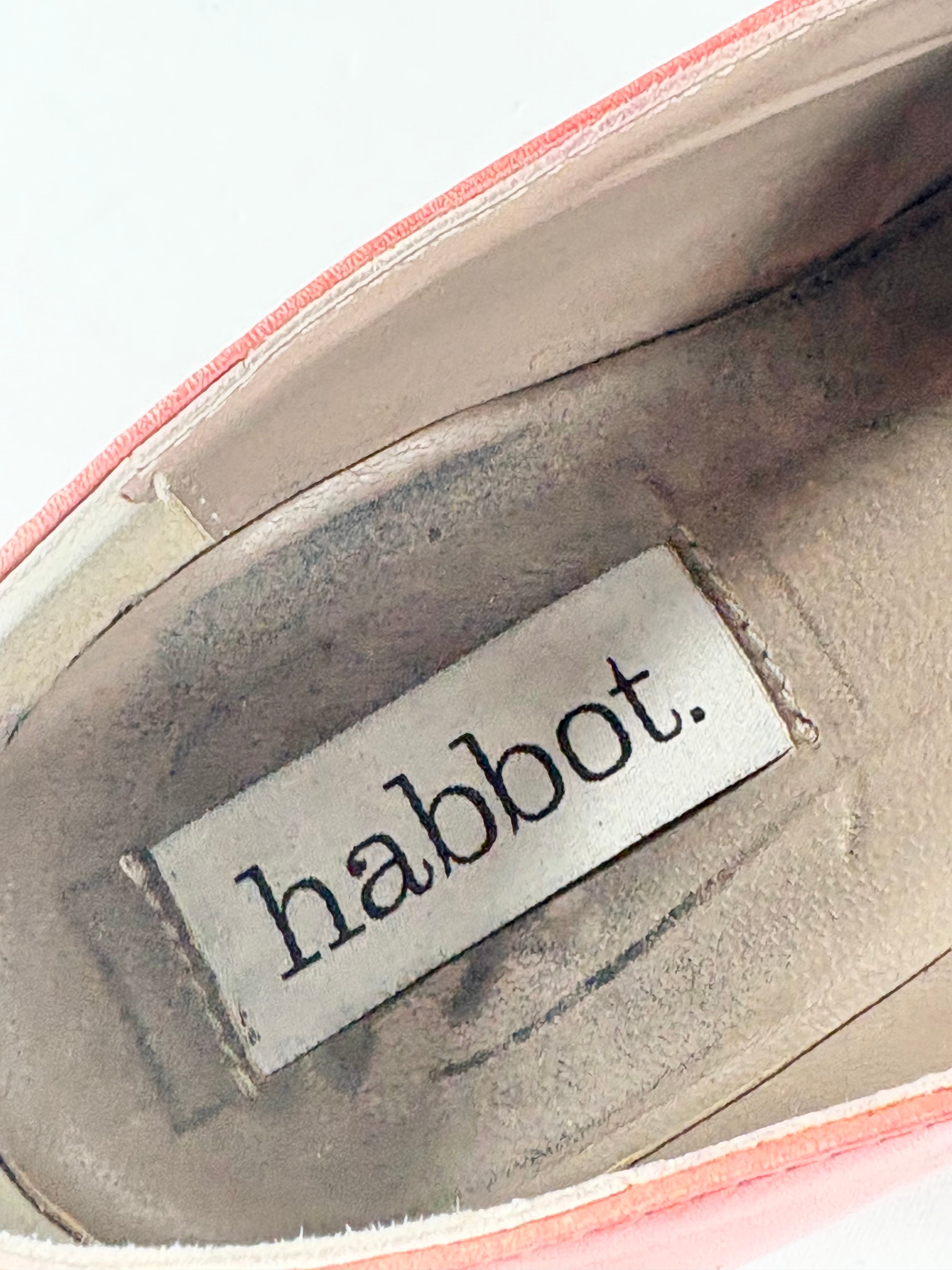 Habbot. Ruby Red Leather Lace Ups - EU39