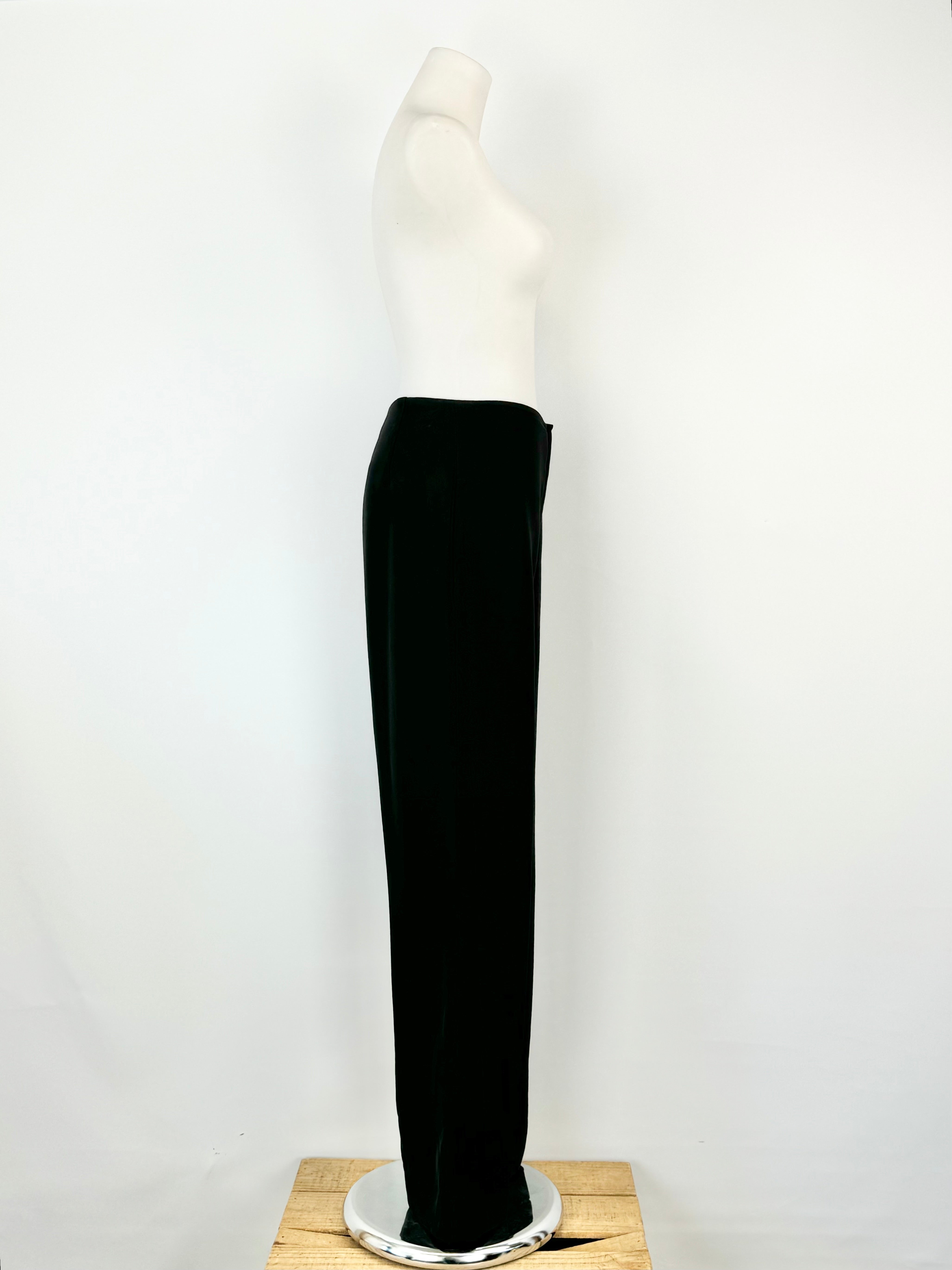 Willow Black Wide Leg Slacks - AU6