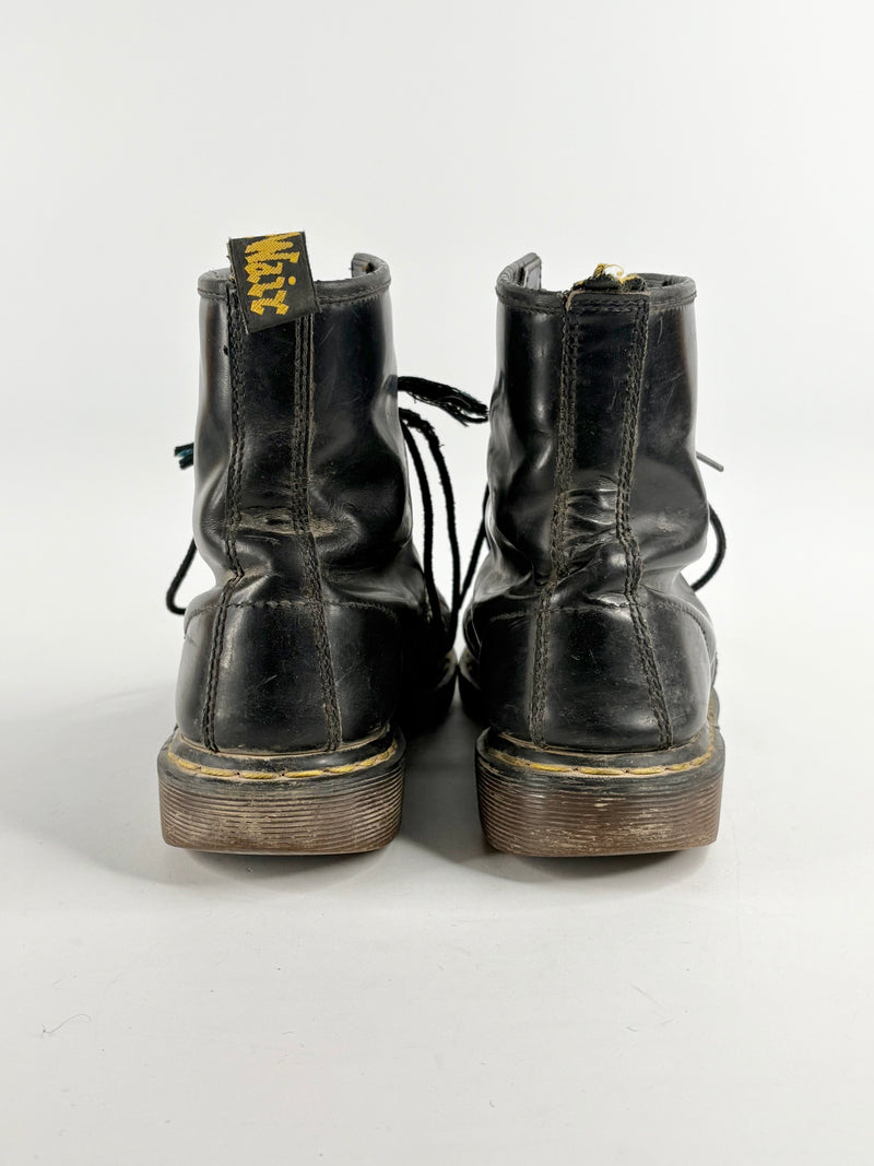Dr. Martens Black Leather 8-Eye Lace Up Boots - EU42