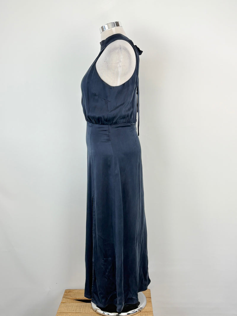 Zimmermann Midnight Blue Silk Halter-Neck Gown - AU14