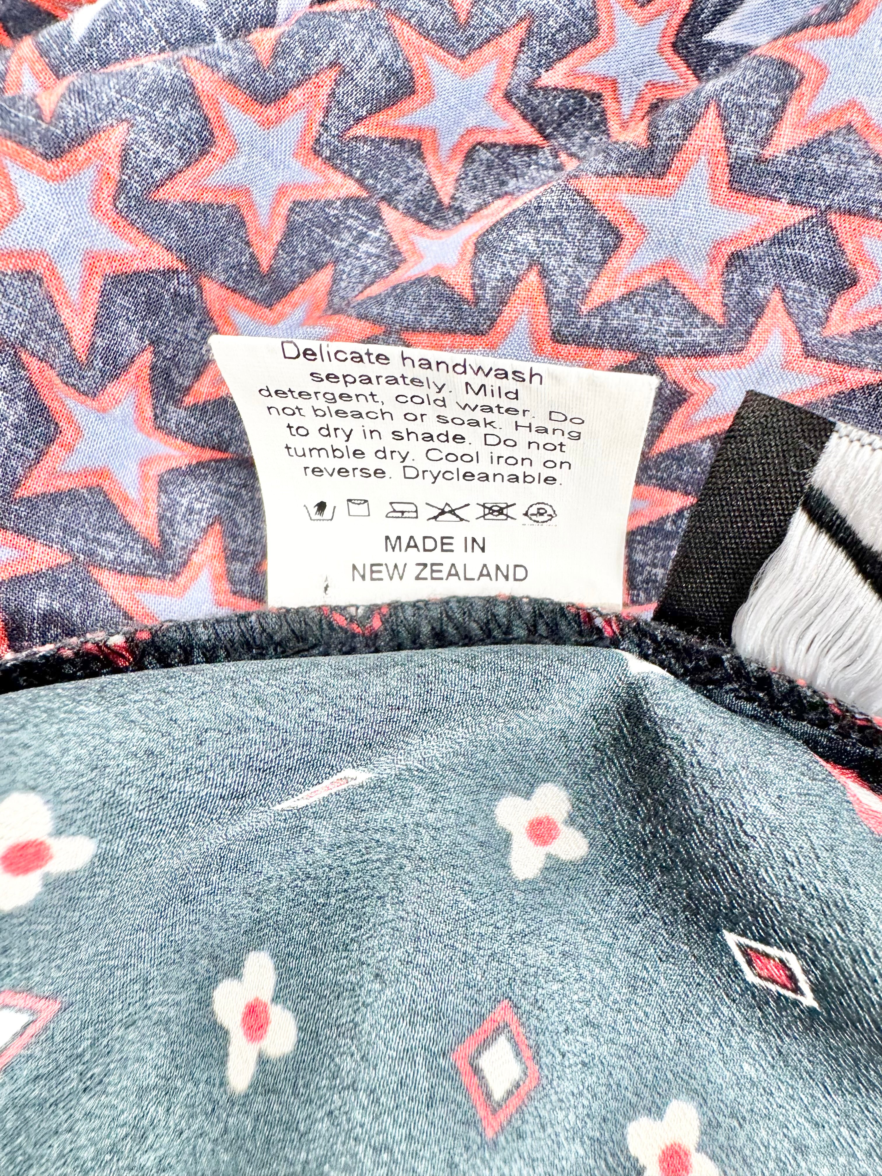 Zambesi 'Fame' Blue Red & Black Star Patterned Dress - AU12/14