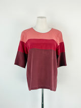 Manolo Triple-Toned Pink Silk Top - AU8/10