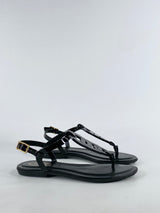 Tod's Black Patent Leather Sandals NWT - EU36