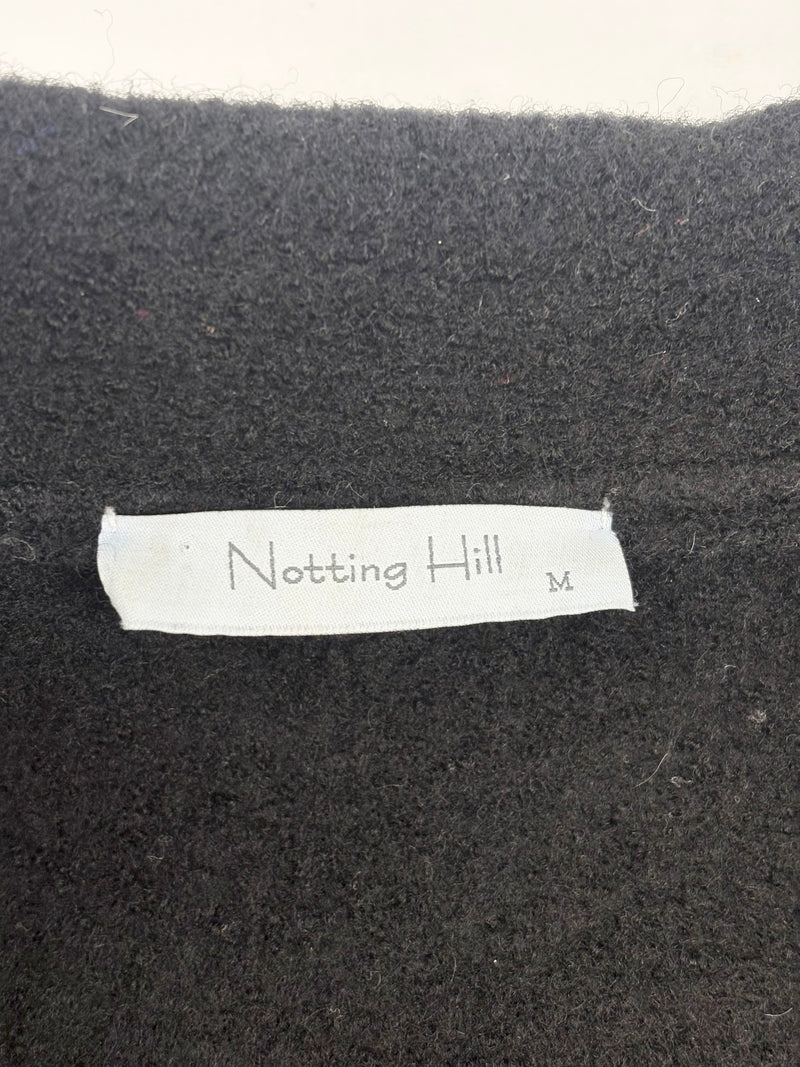 Notting Hill Black Wool Button-Up Coat - AU10/12