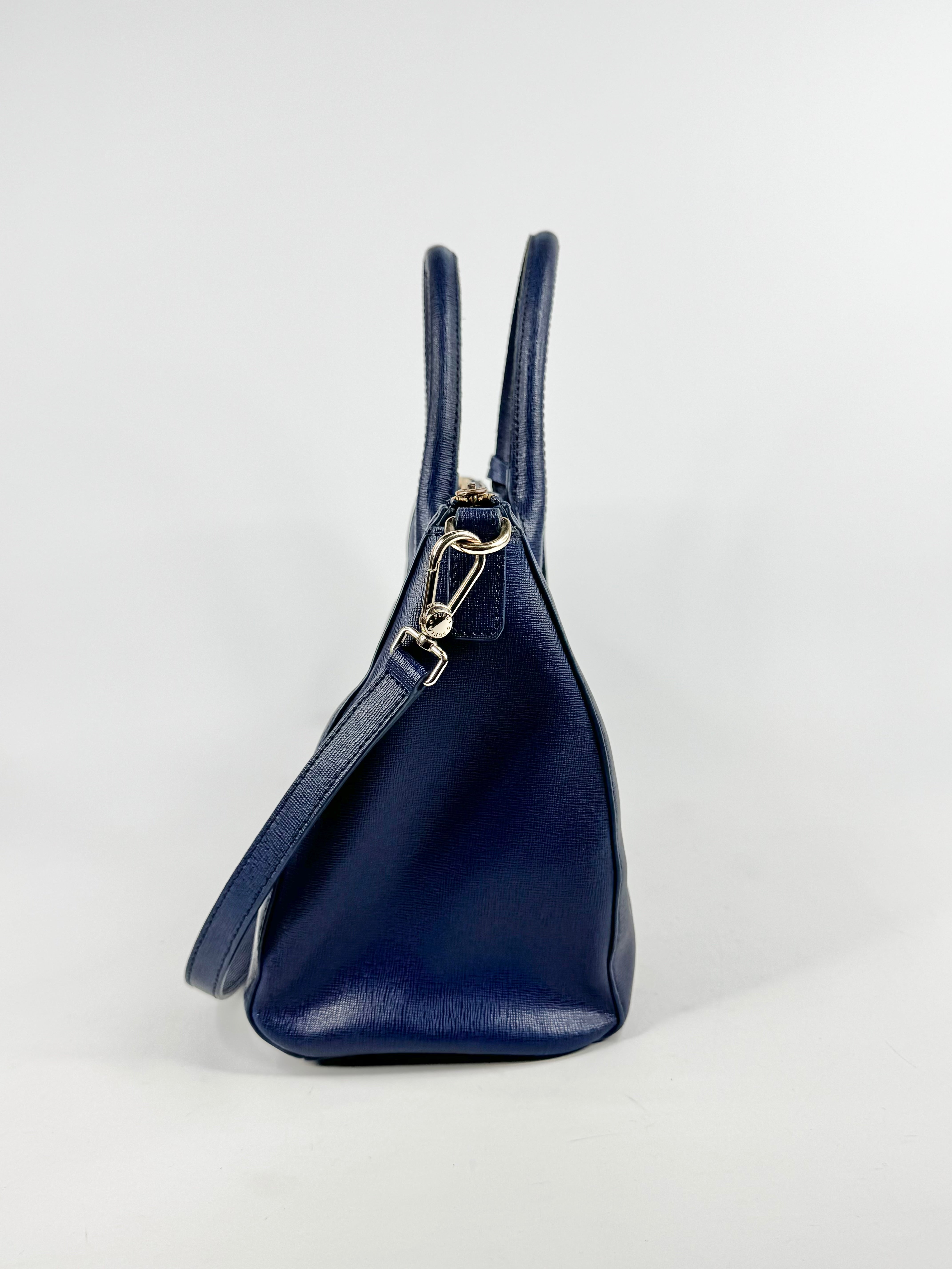 Furla Phalo Blue Leather Handbag