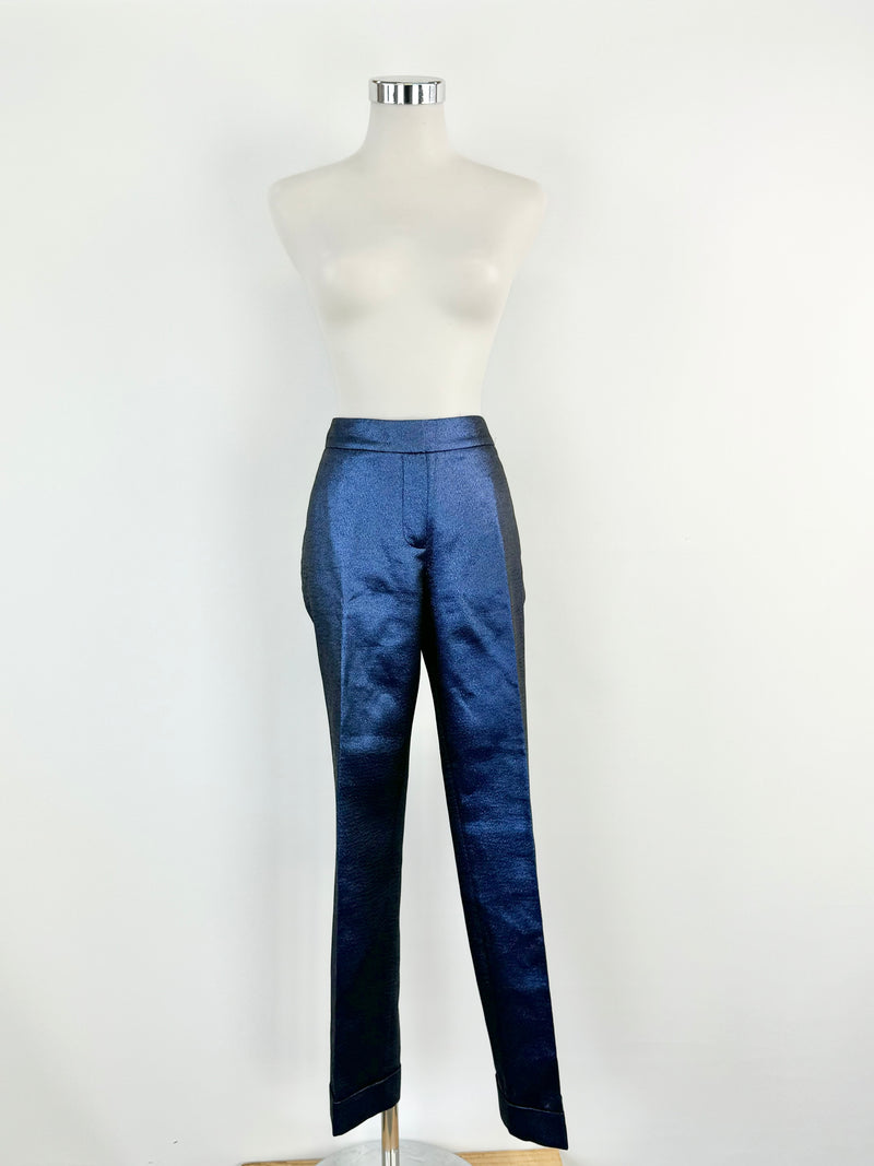 DL Atelier Navy 'Lux Sparkle' Slacks NWT - AU10