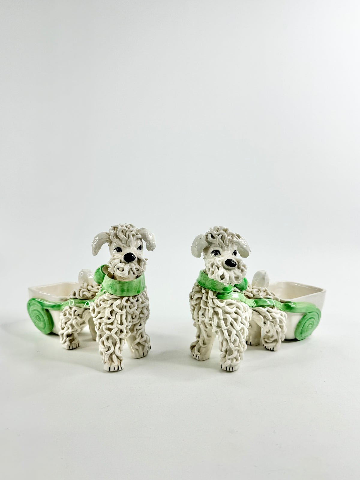 Mid Century Florentina Spaghetti Poodle Planters