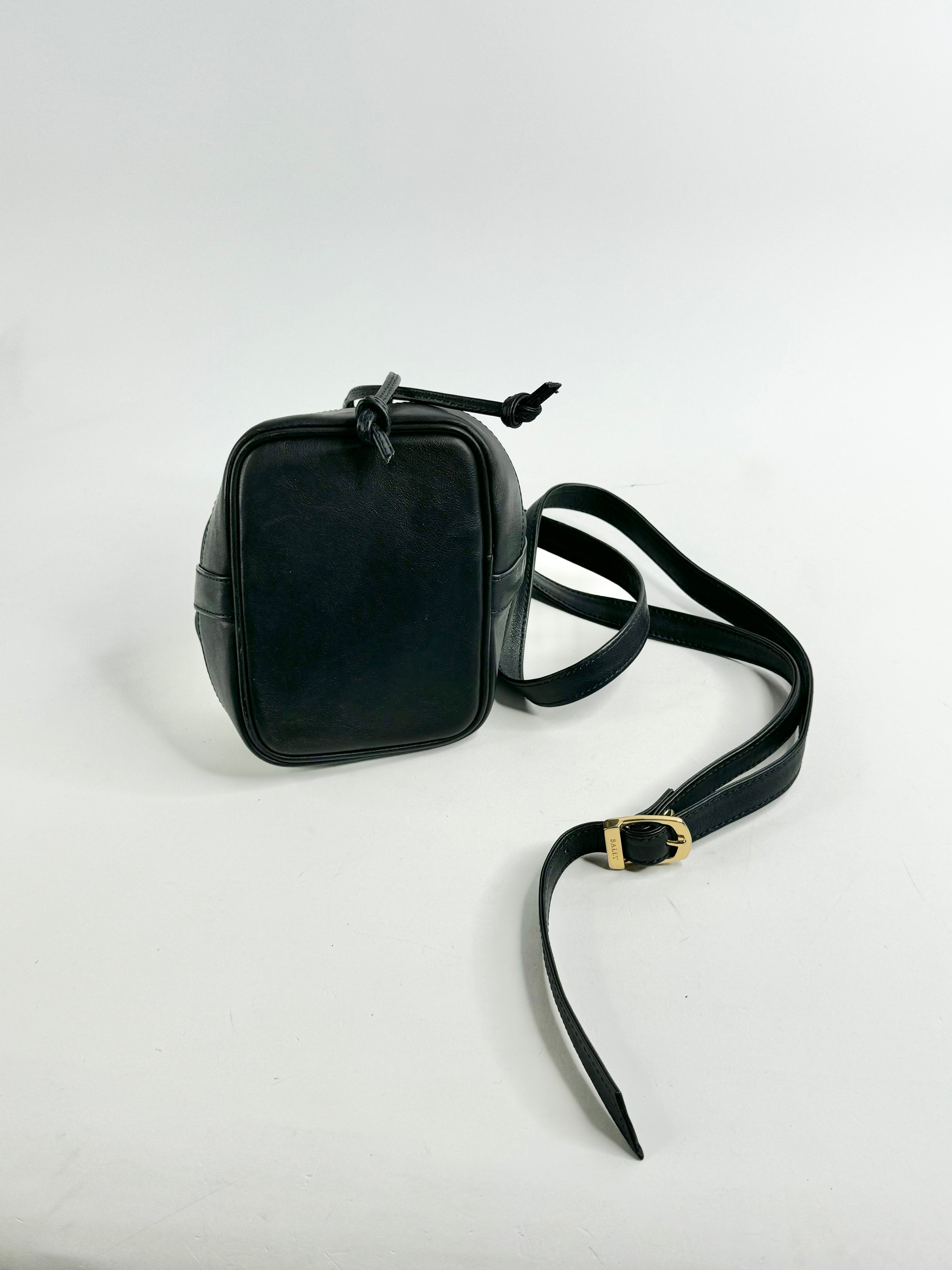 Bally Midnight Cross Body Drawstring Pouch
