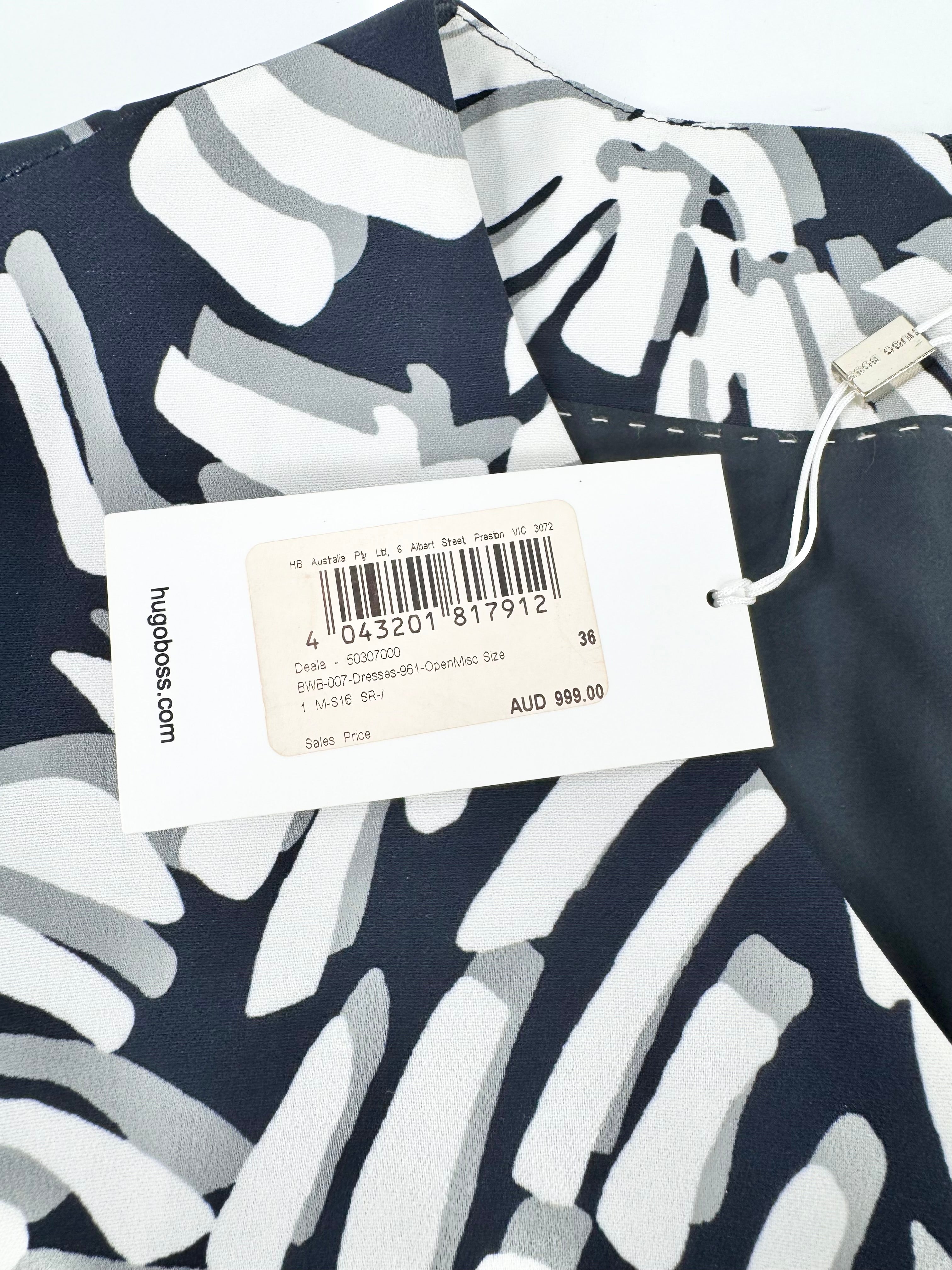 Hugo Boss Blue & White Floral 'Deala' Dress NWT - AU8