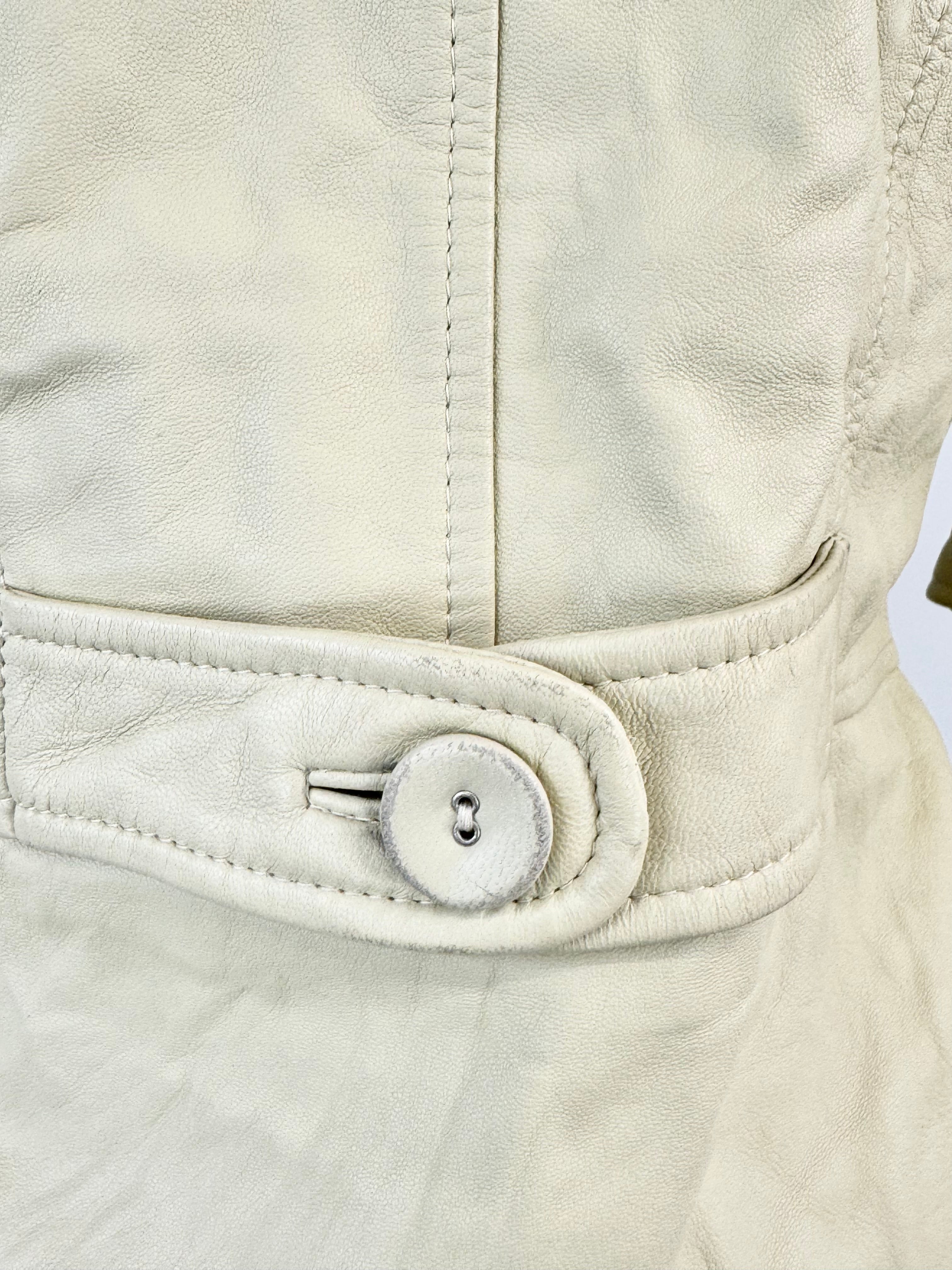 Husk Bisque Leather Jacket - AU6/8