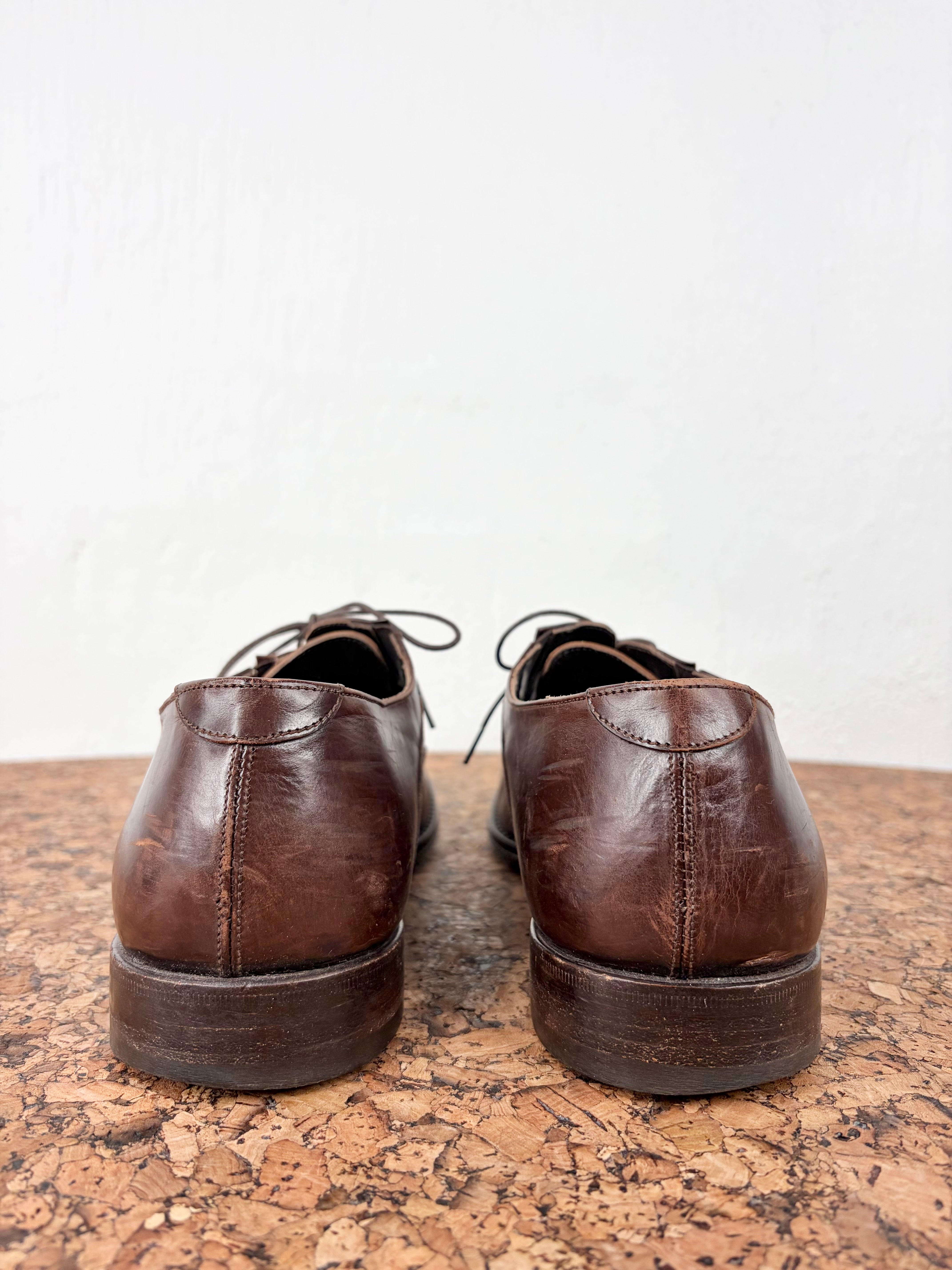 Dino Bigioni Brown Leather Lace Up - EU43
