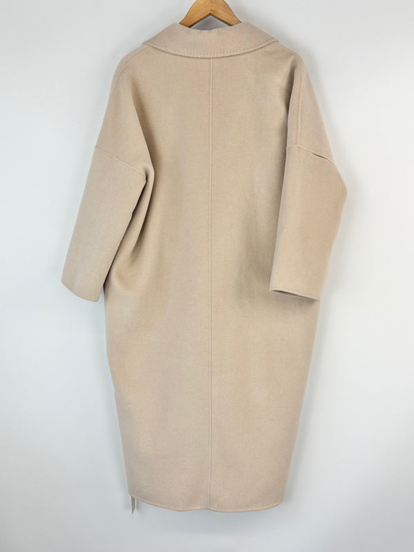 Silk Maison Ivory Wool Oversized Coat - XXS