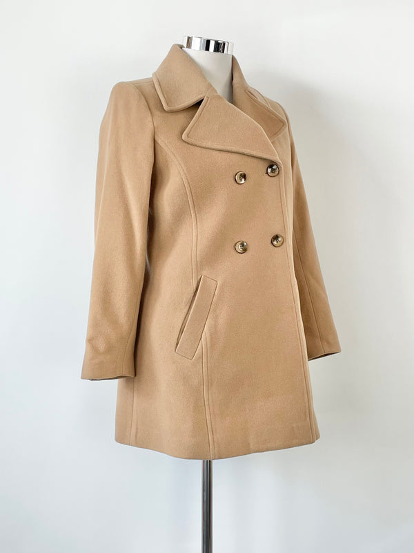 Trent Nathan Taupe Wool Blend Coat - AU12