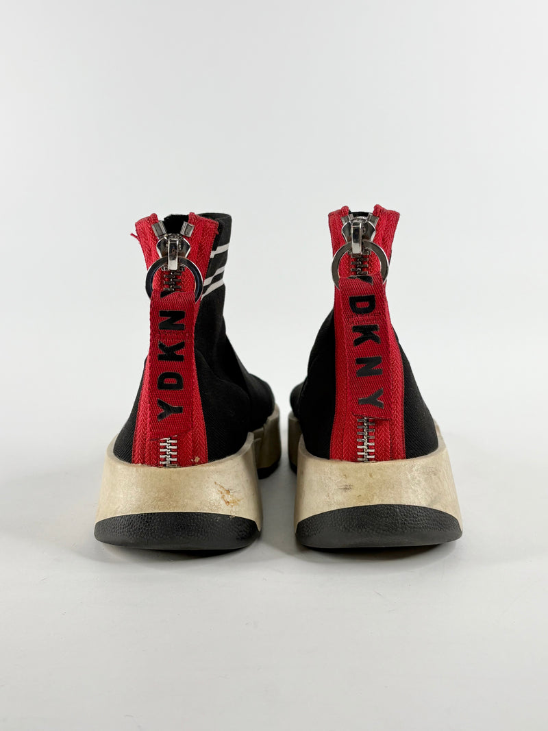 DKNY Black 'Marini' Knit Sneakers - EU40