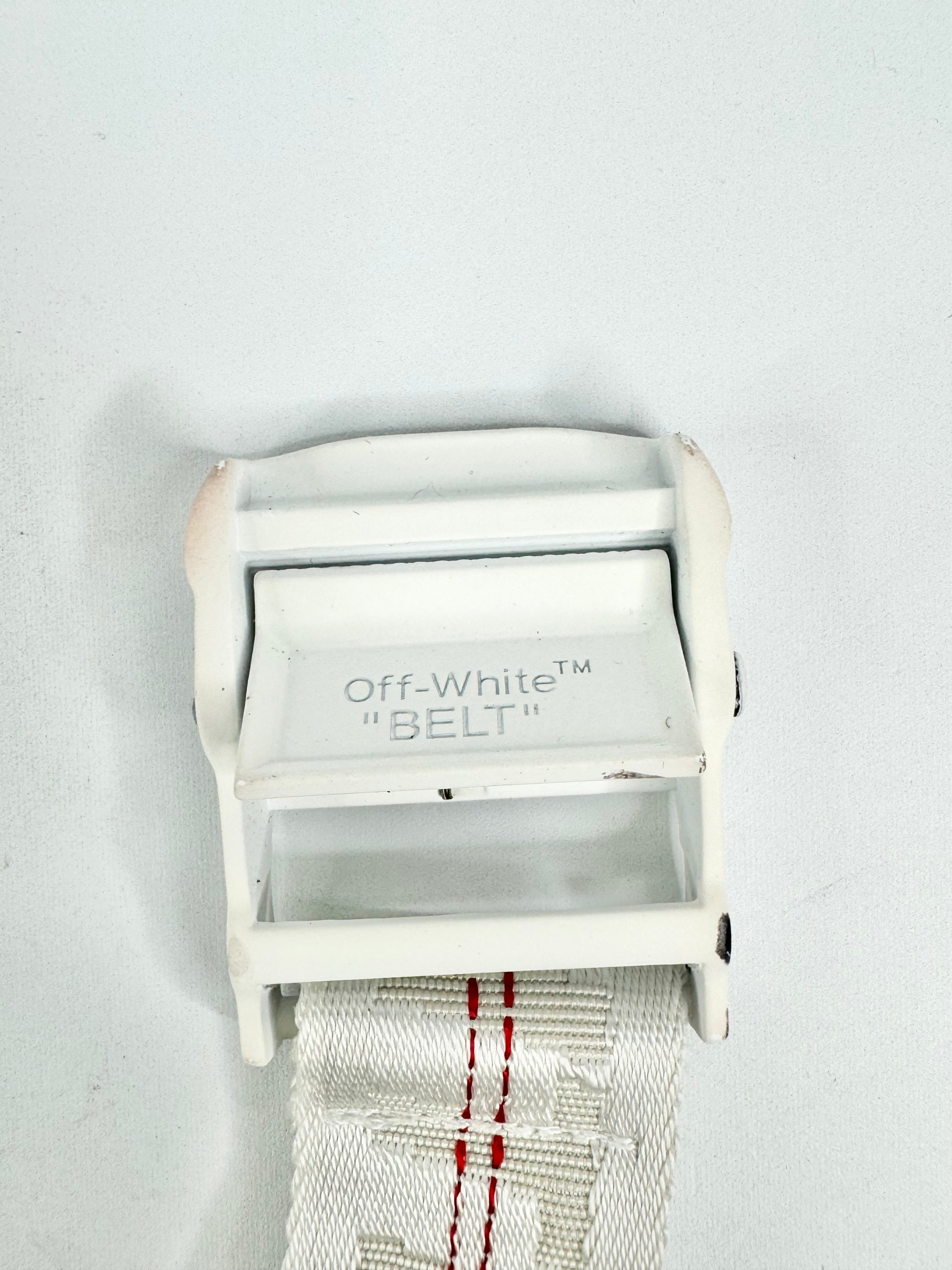 Off-White White & Red Industrial XL Belt