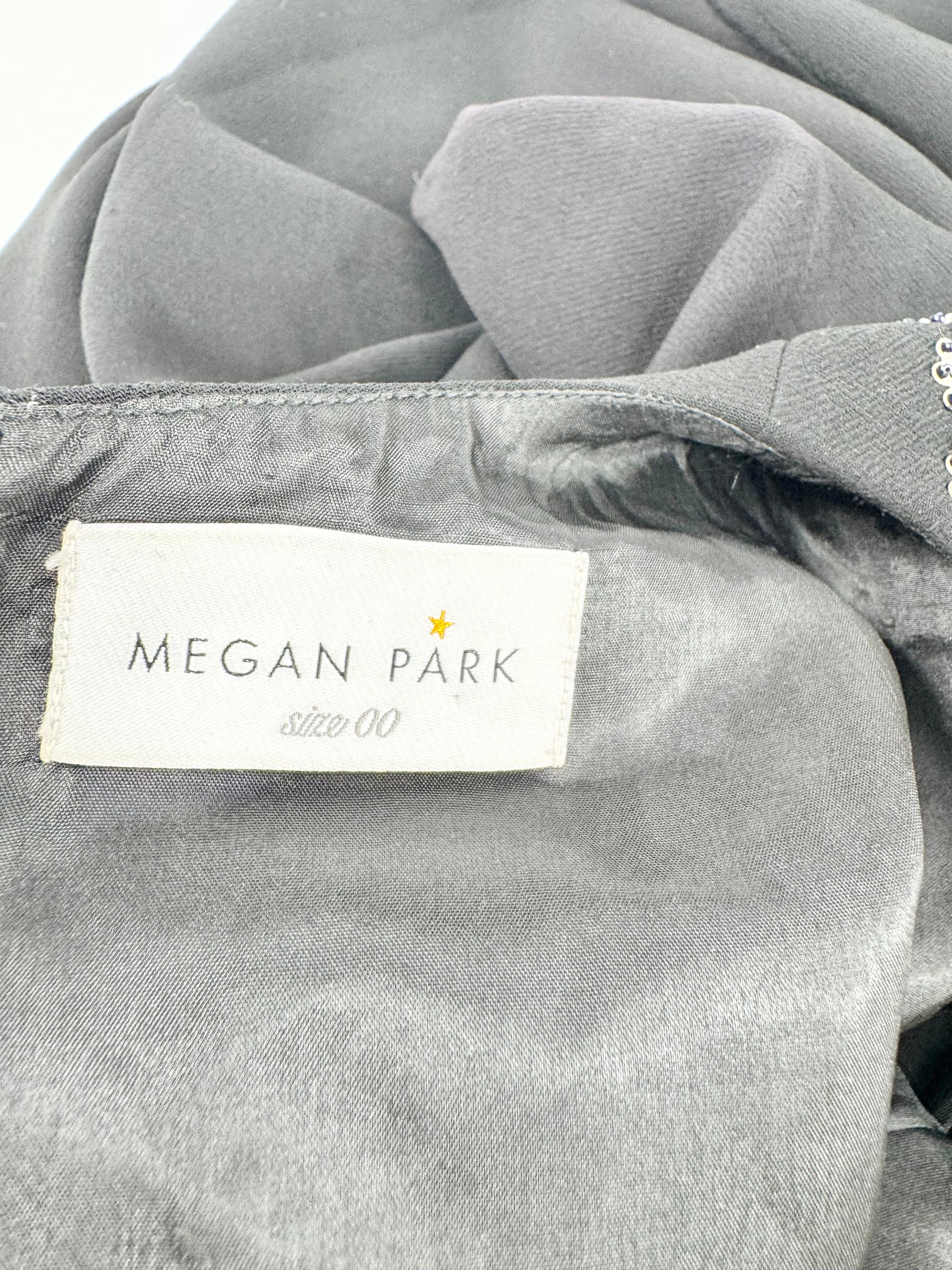 Megan Park Black Bead Embellished Shift Dress - AU6/8