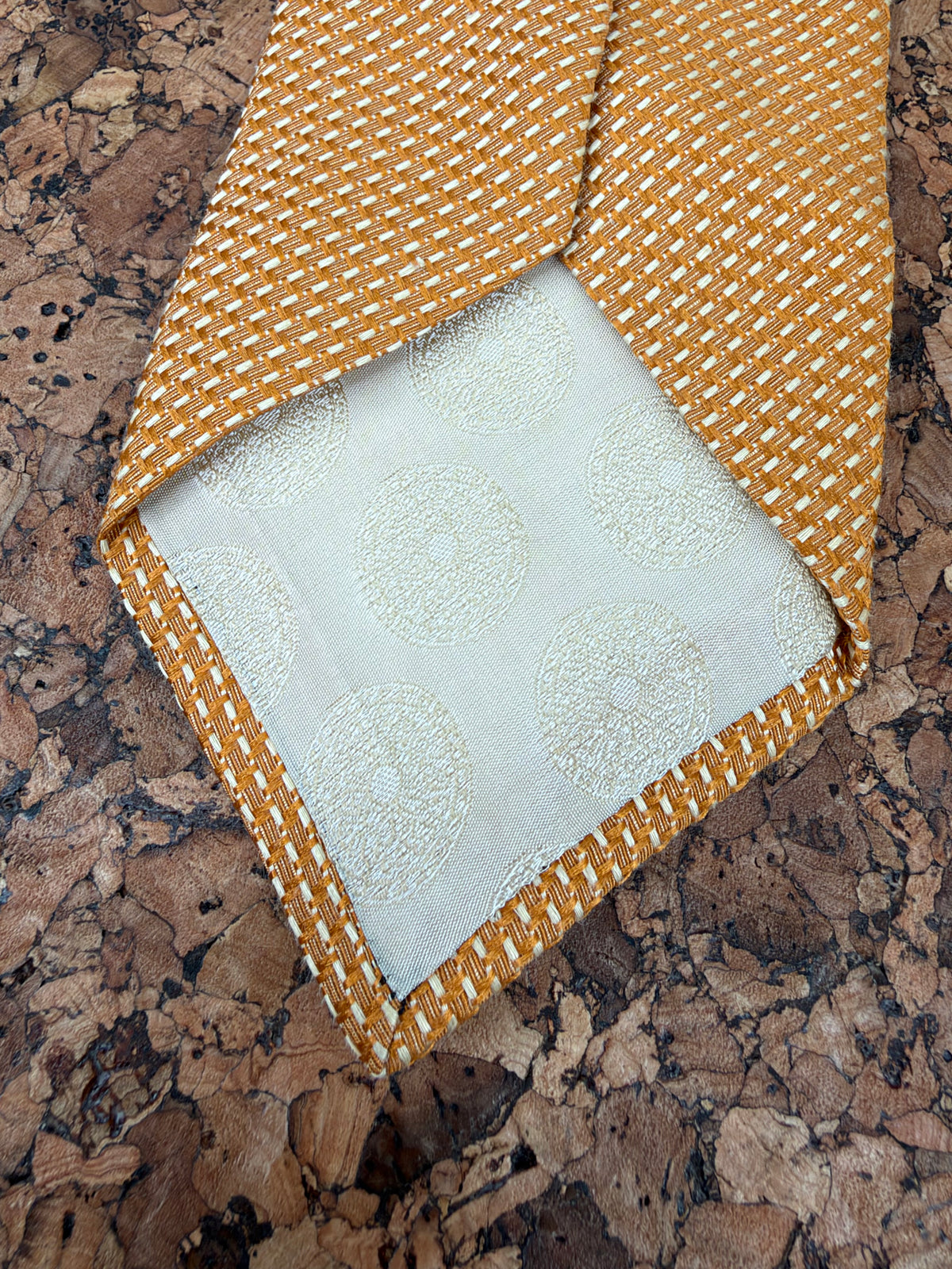 Versace Classic V2 Marigold Woven Linen & Silk Tie