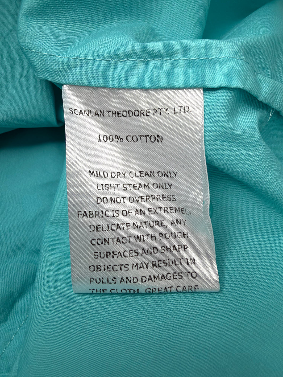 Scanlan Theodore Aqua Cotton Shirt Dress - AU10