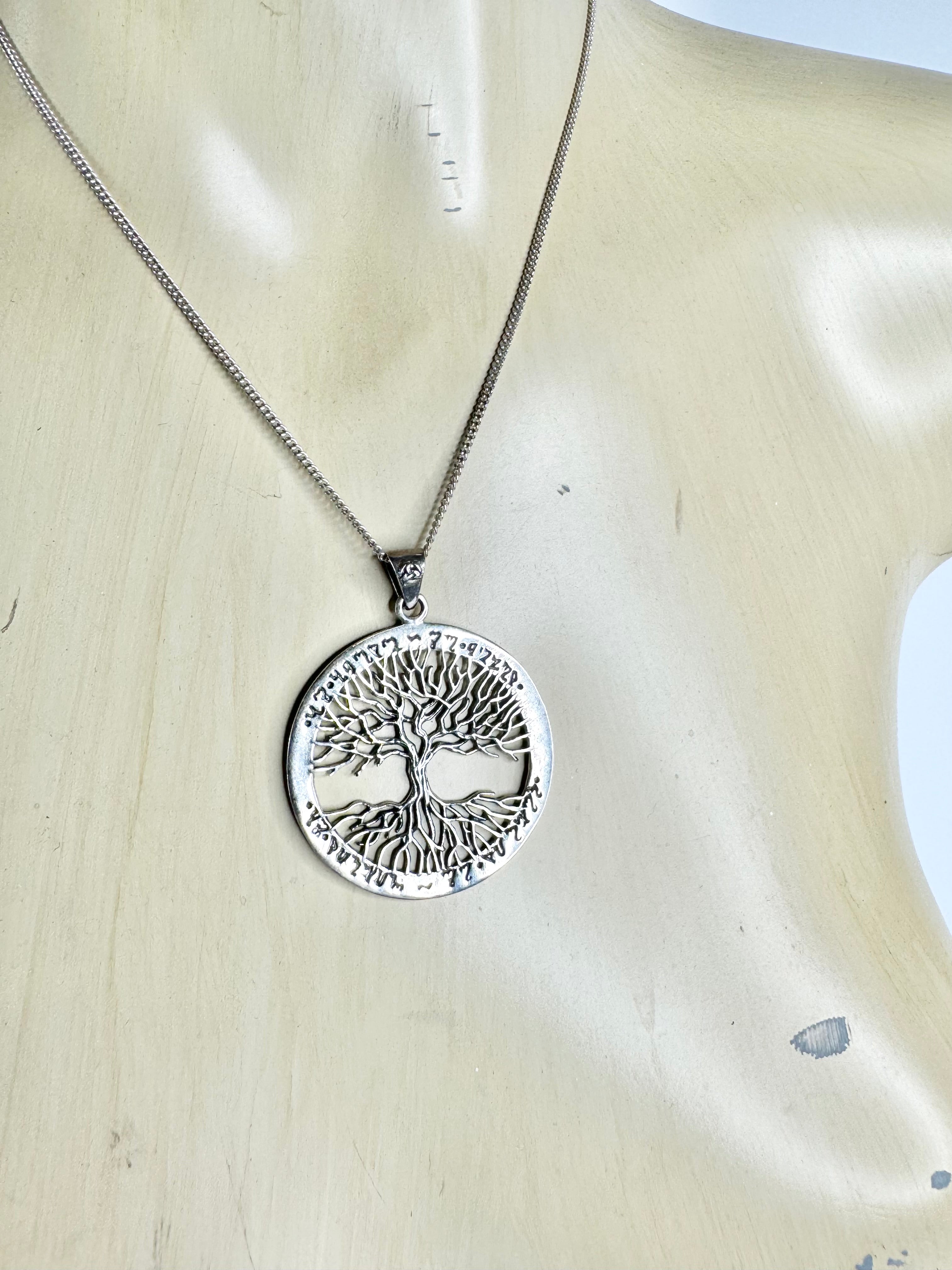 Silver Yggdrasil Tree of Life Pendant