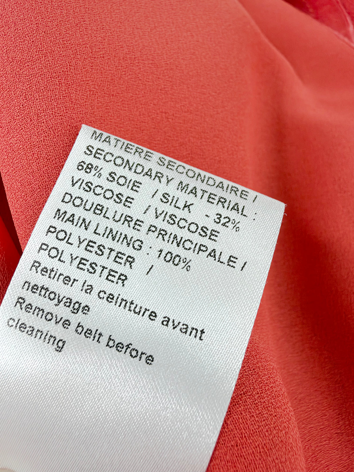 Chloé Sepia Orange Romantic Belted Crepe Dress NWT - AU10