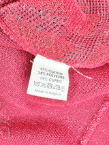 Dries van Noten Red Rose Knitwear Top - AU6/8