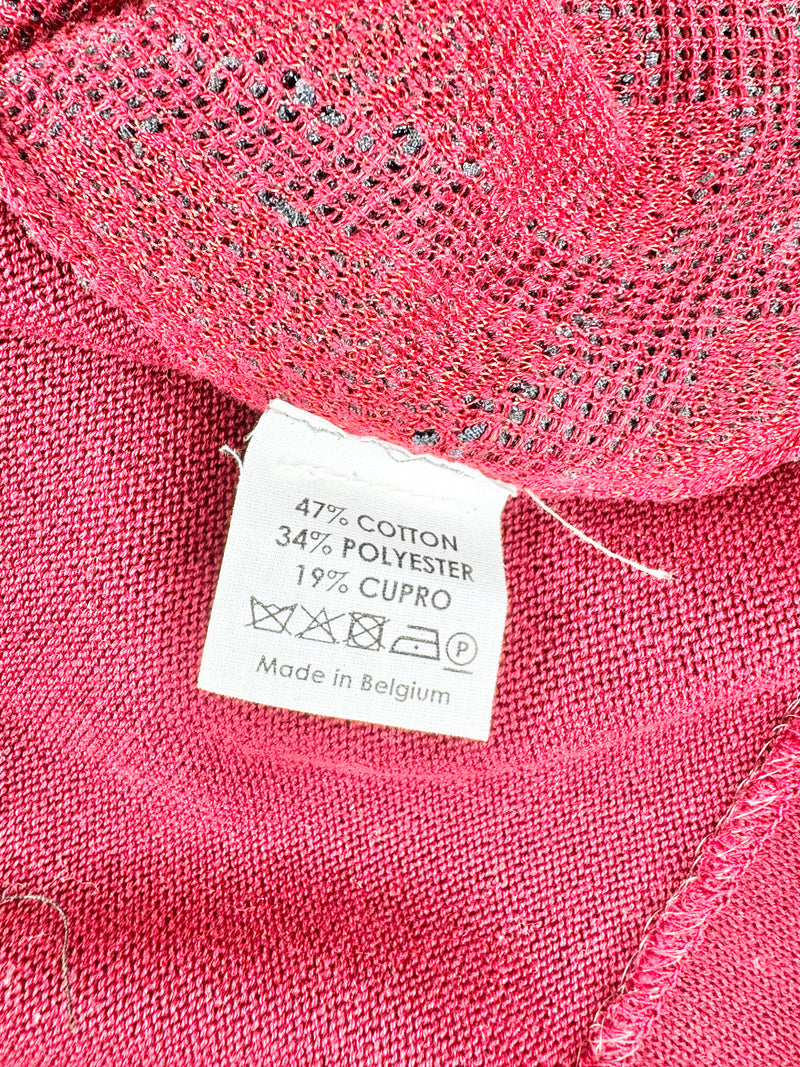 Dries van Noten Red Rose Knitwear Top - AU6/8