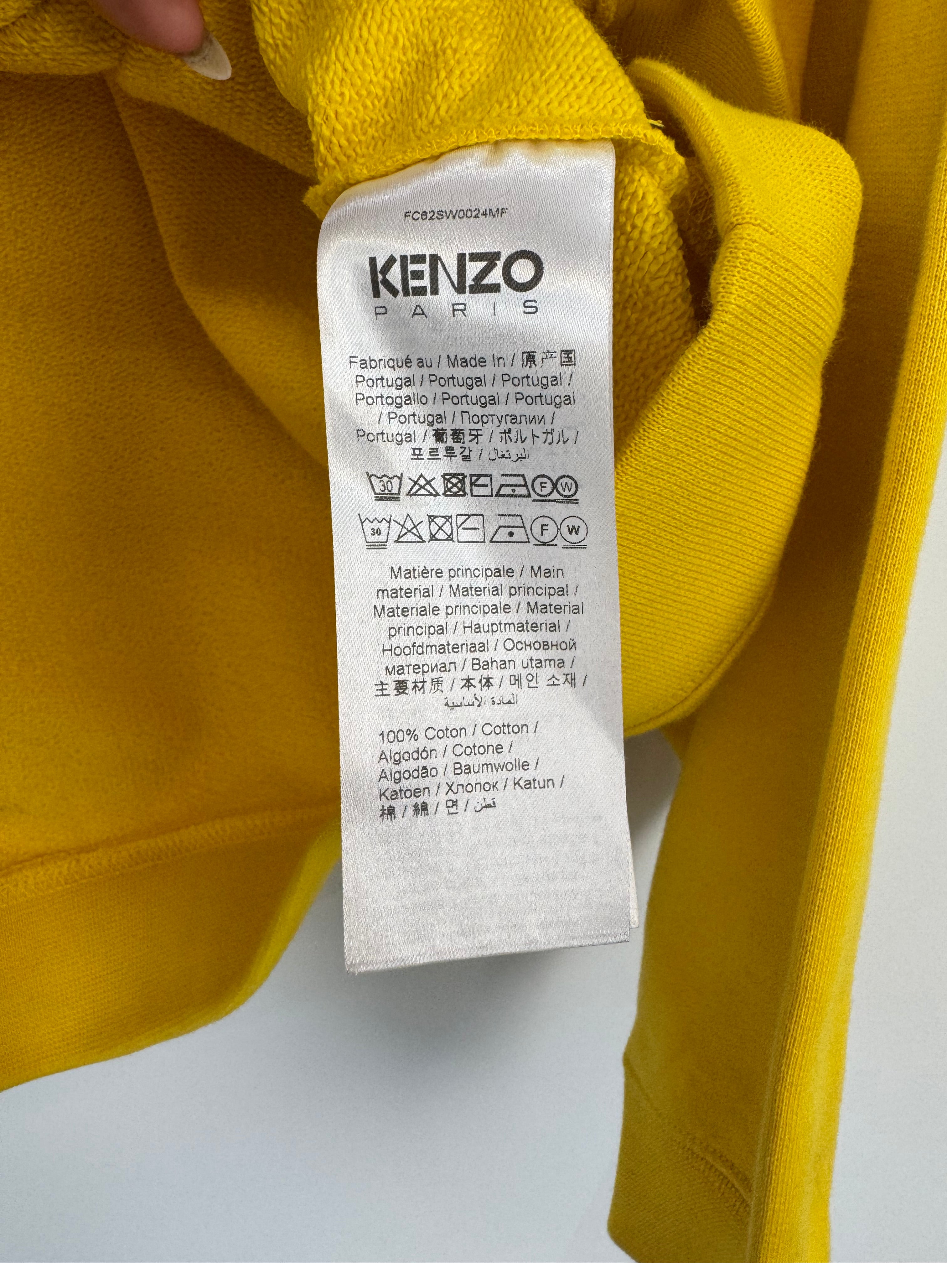 Kenzo Sunshine Yellow Logo Sweater - M