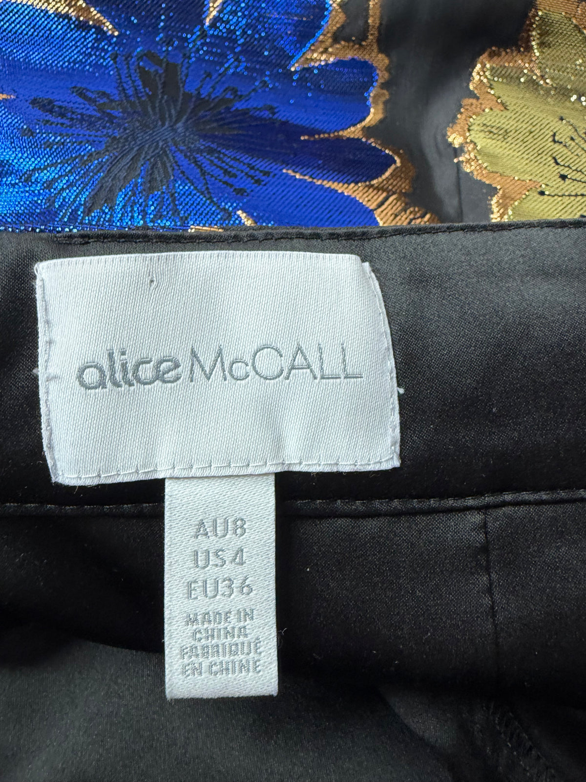 Alice McCall Gold, Blue & Orange Metallic Lurex 'Night Skort' - AU8
