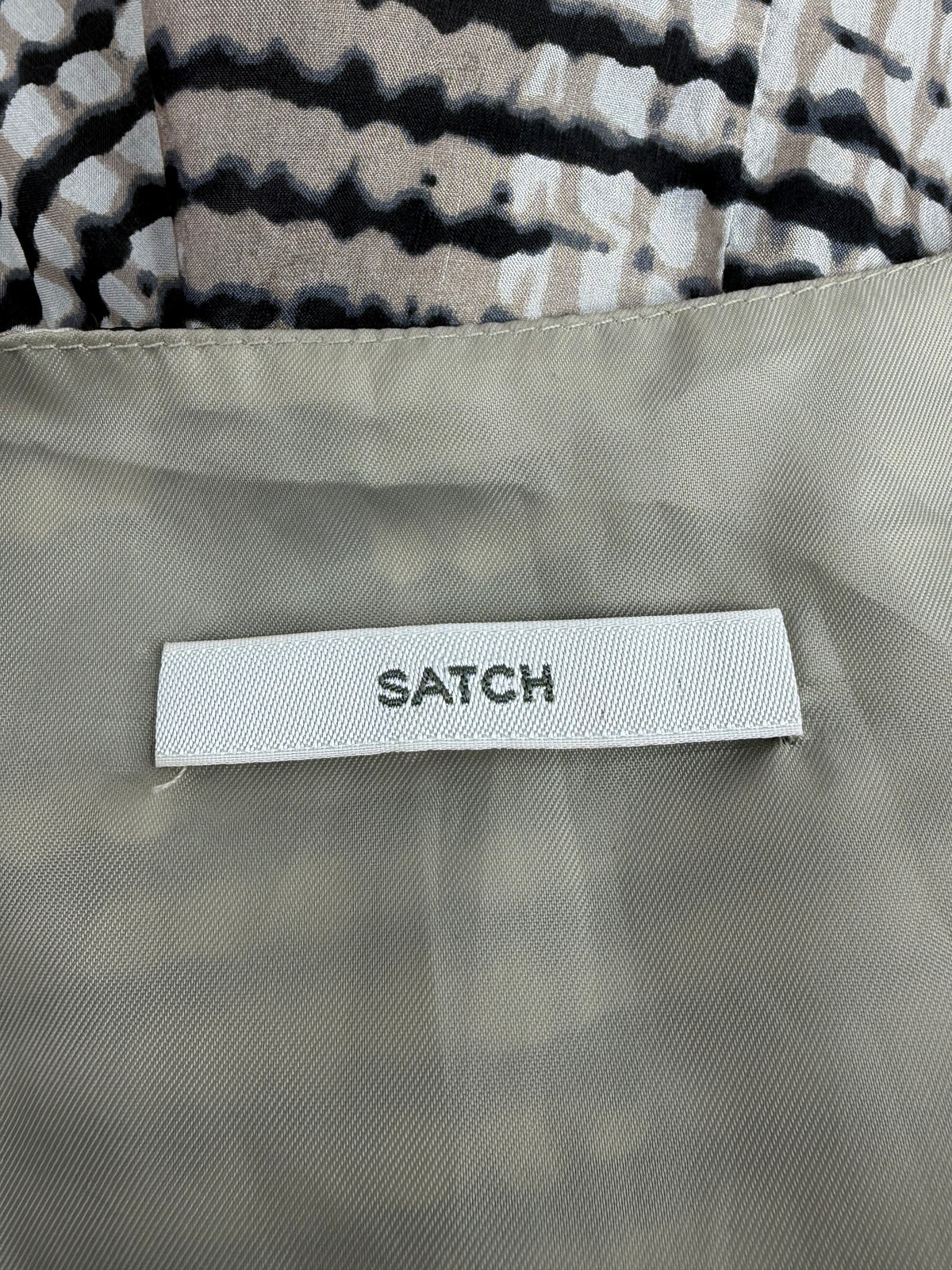 Satch Abstract Geoemetric Patterned Silk Dress - AU8/10