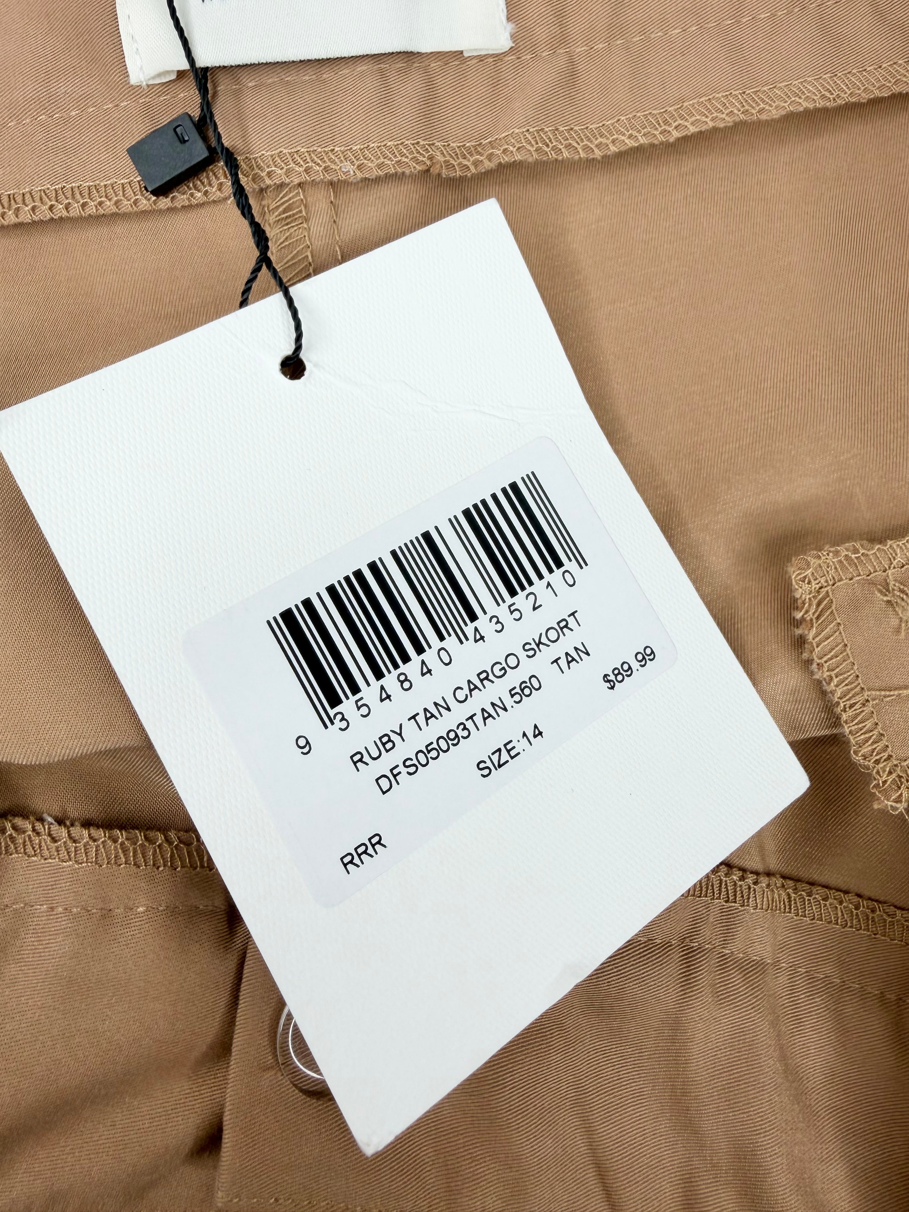 Dissh Caramel Cotton-Blend Mini Skort - AU14