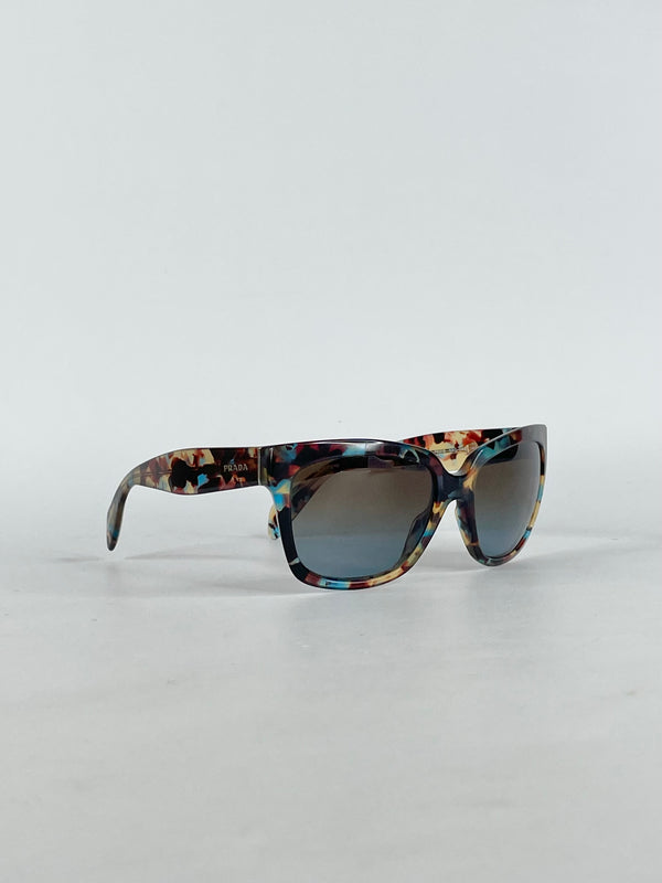 Prada Havana Spotted Blue Sunglasses