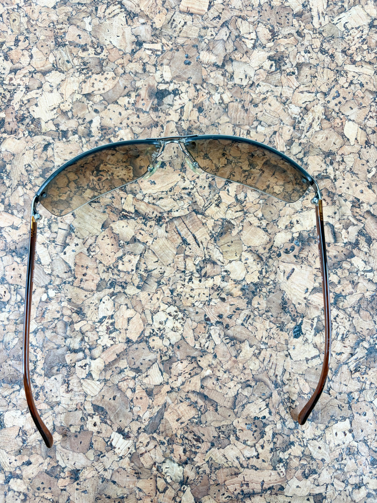 Ray-Ban 3308 Discontinued Rimless Shield Gradient Sunglasses