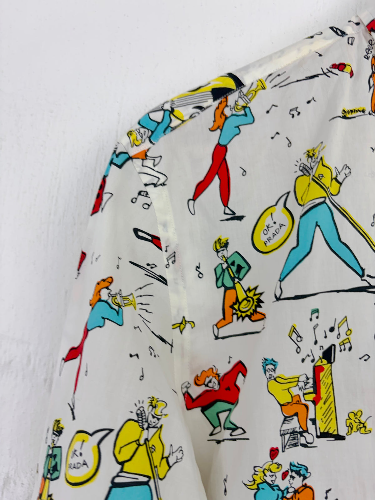 Prada Spring Summer 2012 Dance Americana Illustrated Shirt - 42