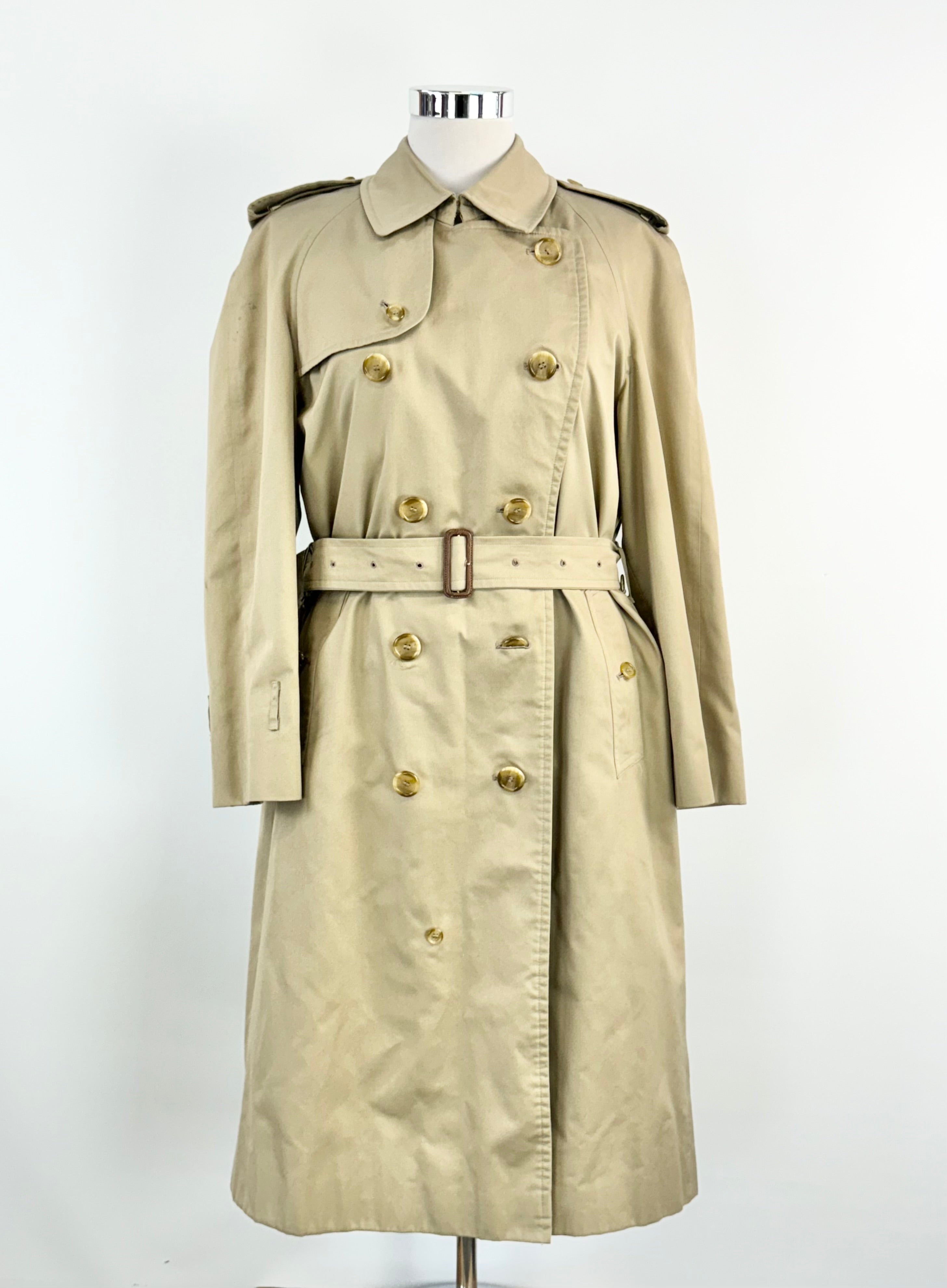 Vintage Burberrys Beige Wool Lined Trench Coat - AU14
