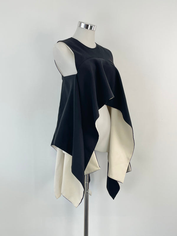 Maticevski Black & White Trims Silk 'Conquered' Top - AU8