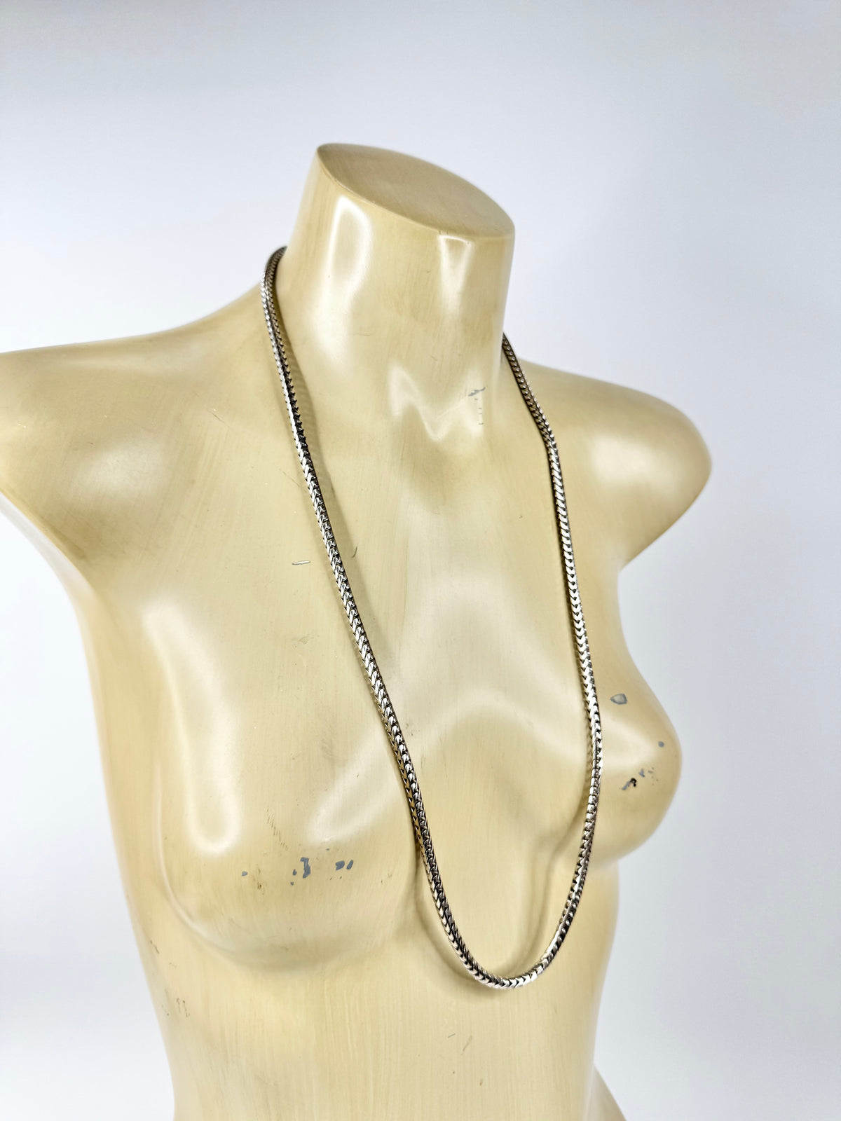 10ct White Gold Large Snake Chain Necklace