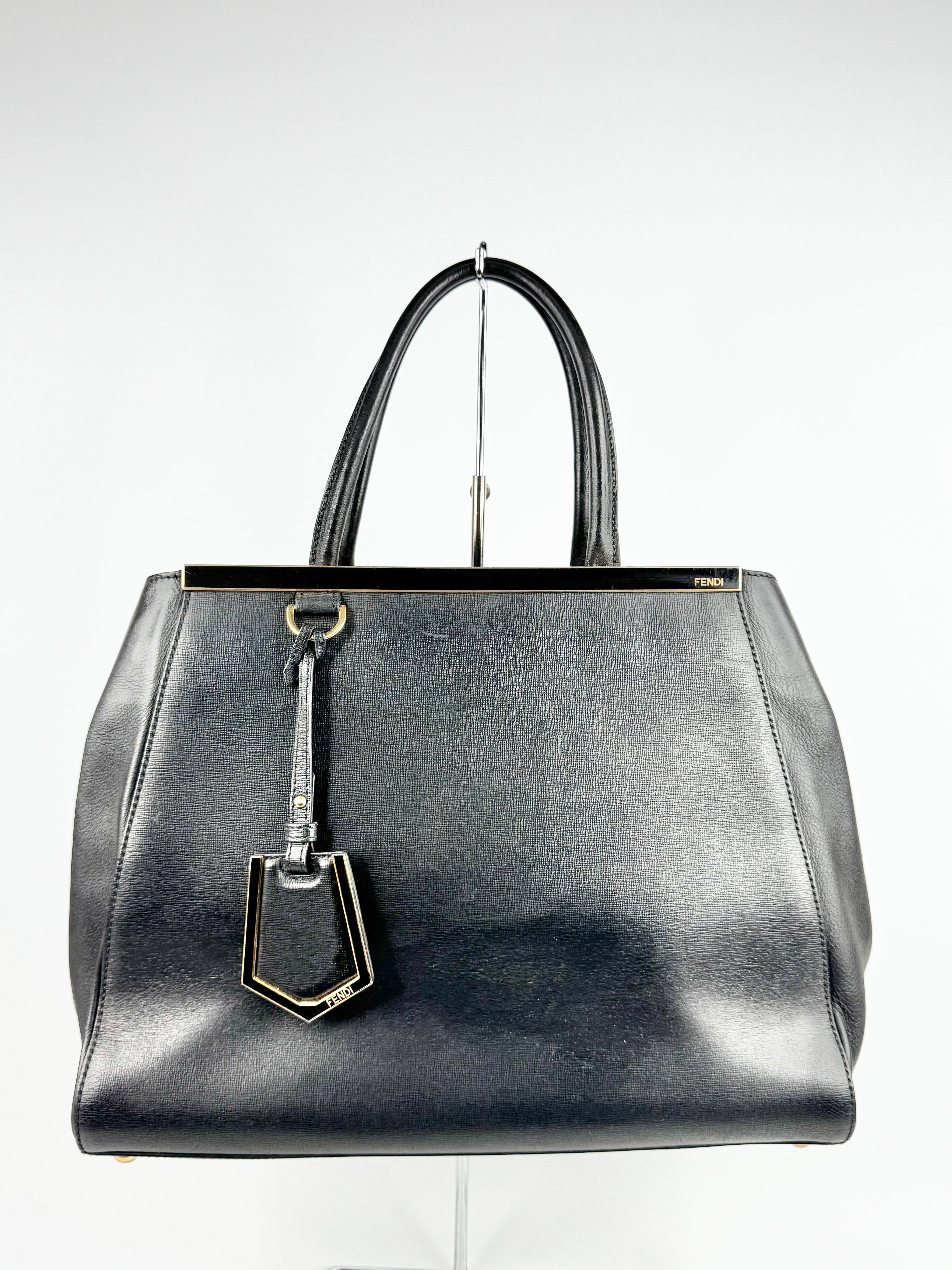 Fendi 2jours Black Leather Satchel