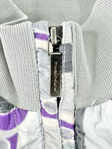 Vintage 90s Versace Sport Grey & Purple Ski Jacket - AU10